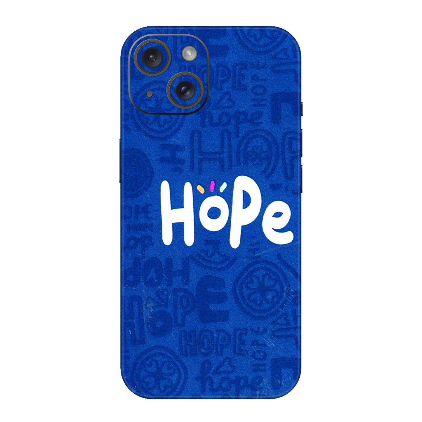 Apple iPhone Skins (All Models) - Hope Doodles Blue - 3D Embossed Finish (L-43) iPhone 15