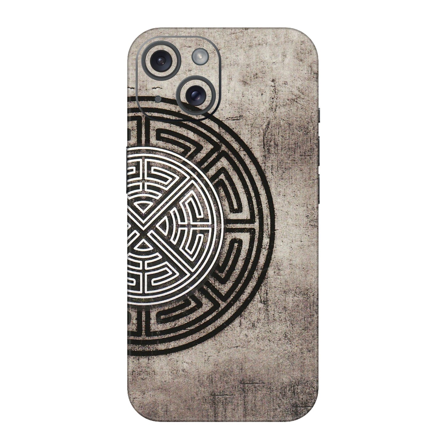 Apple iPhone Skins (All Models) - Mysterious Circular Design - 3D Embossed Finish (L-63) iPhone 15
