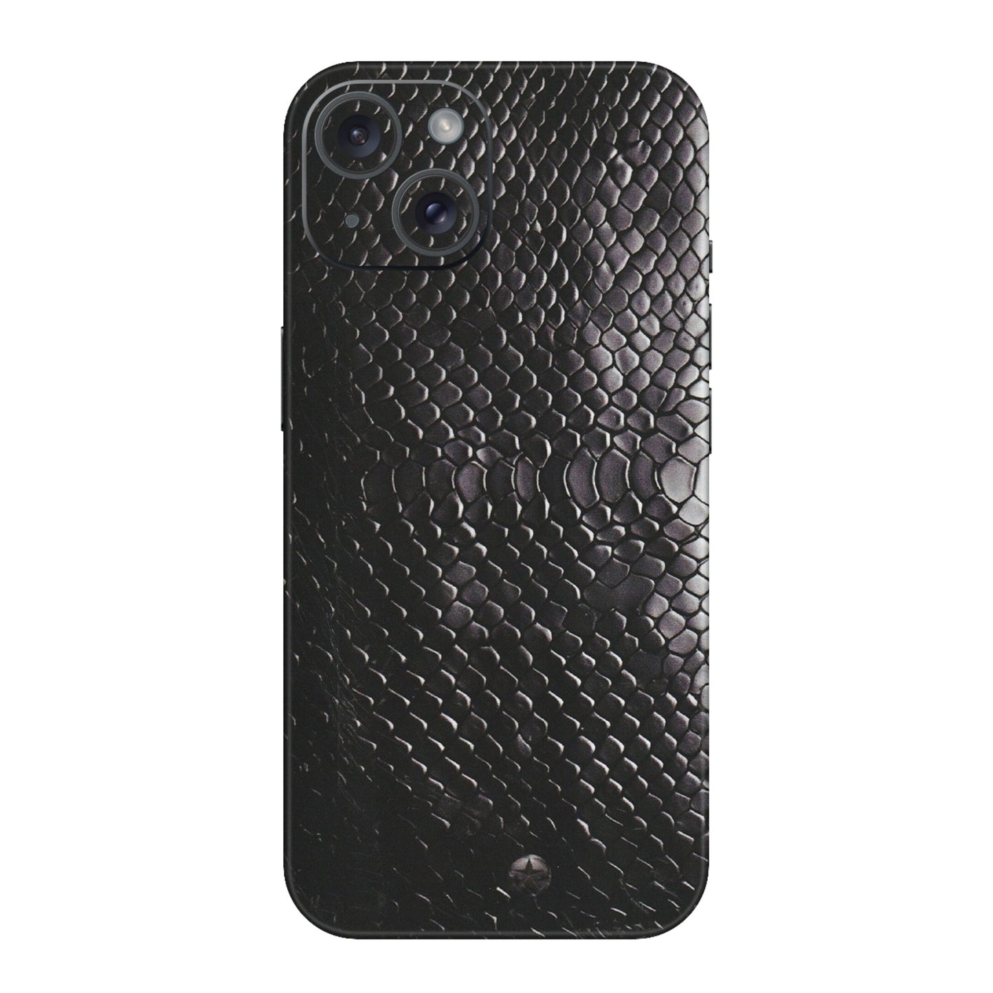 Apple iPhone Skins (All Models) - Black Snack Leather - Matte Finish (M-147) iPhone 15