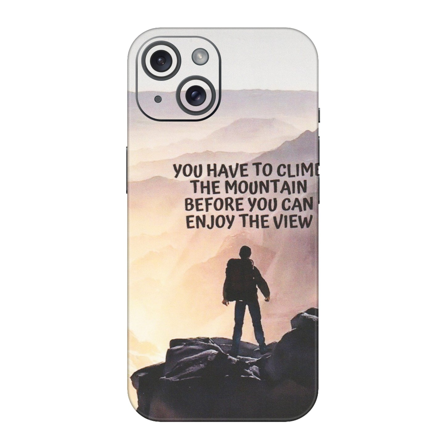 Apple iPhone Skins (All Models) - Motivational Hiking Mountain - Matte Finish (M-28) iPhone 15