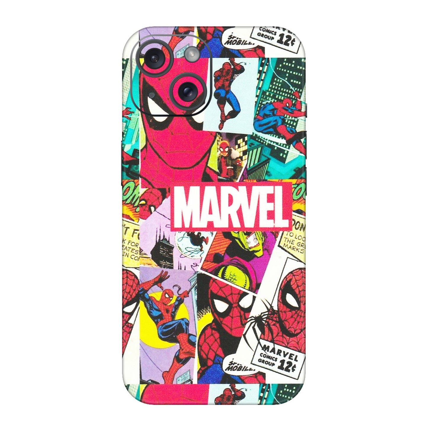Apple iPhone Skins (All Models) - Marvel Comic Spiderman Grafitti - Matte Finish (M-72) iPhone 15