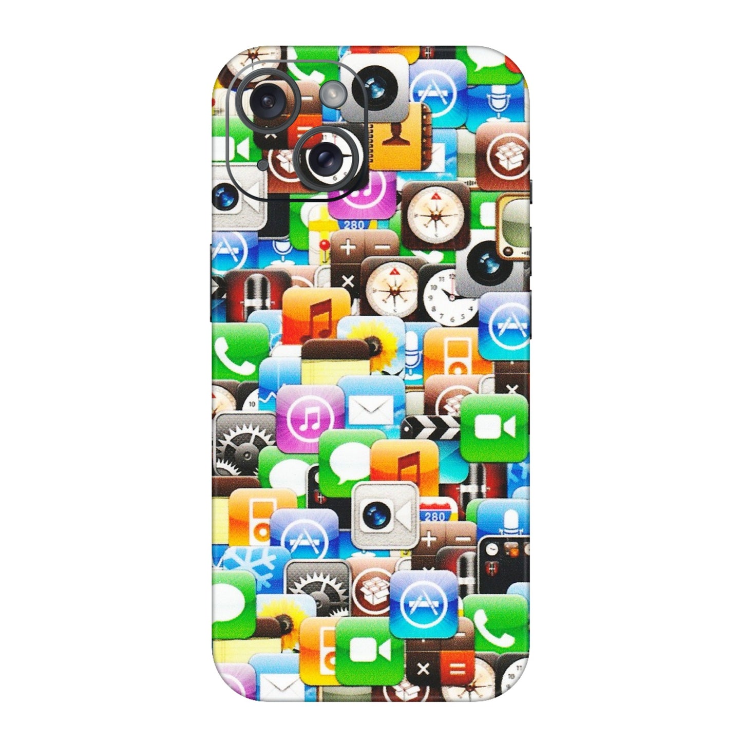 Apple iPhone Skins (All Models) - All Apple Icons - Matte Finish (M-93) iPhone 15