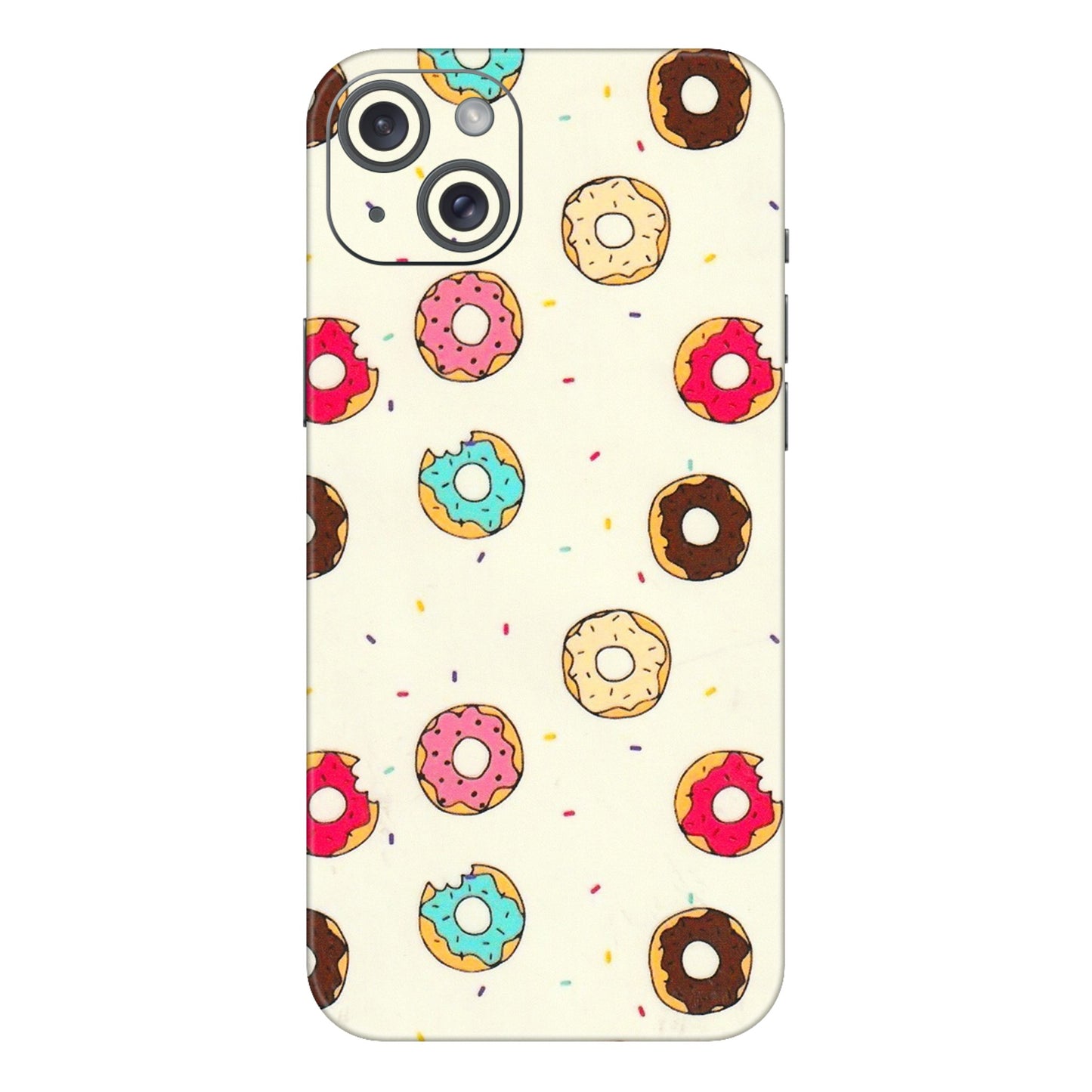 Apple iPhone Skins (All Models) - Mini Donuts Doodle Art - 3D Embossed Finish (L-122) iPhone 15 Plus