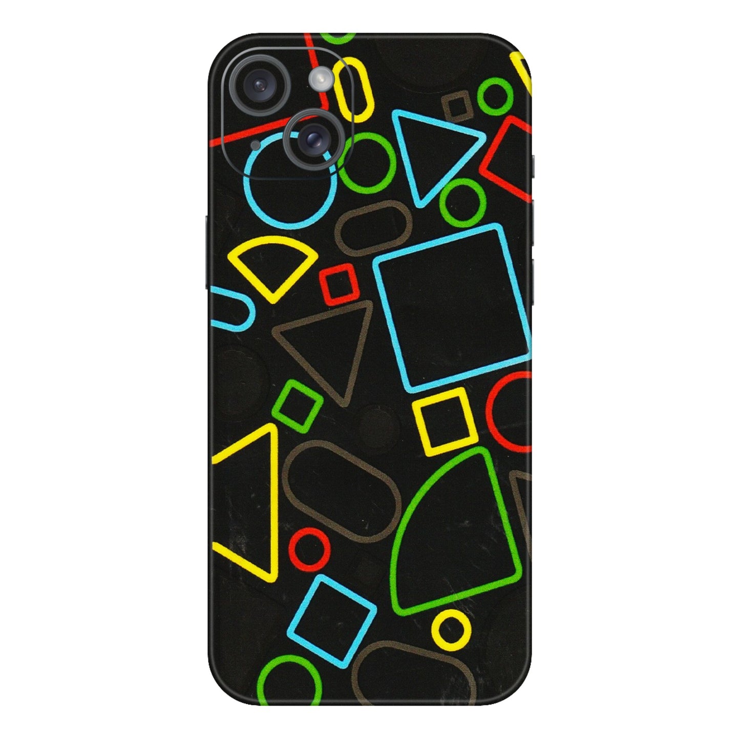 Apple iPhone Skins (All Models) - Black Shapes - 3D Embossed Finish (L-131) iPhone 15 Plus