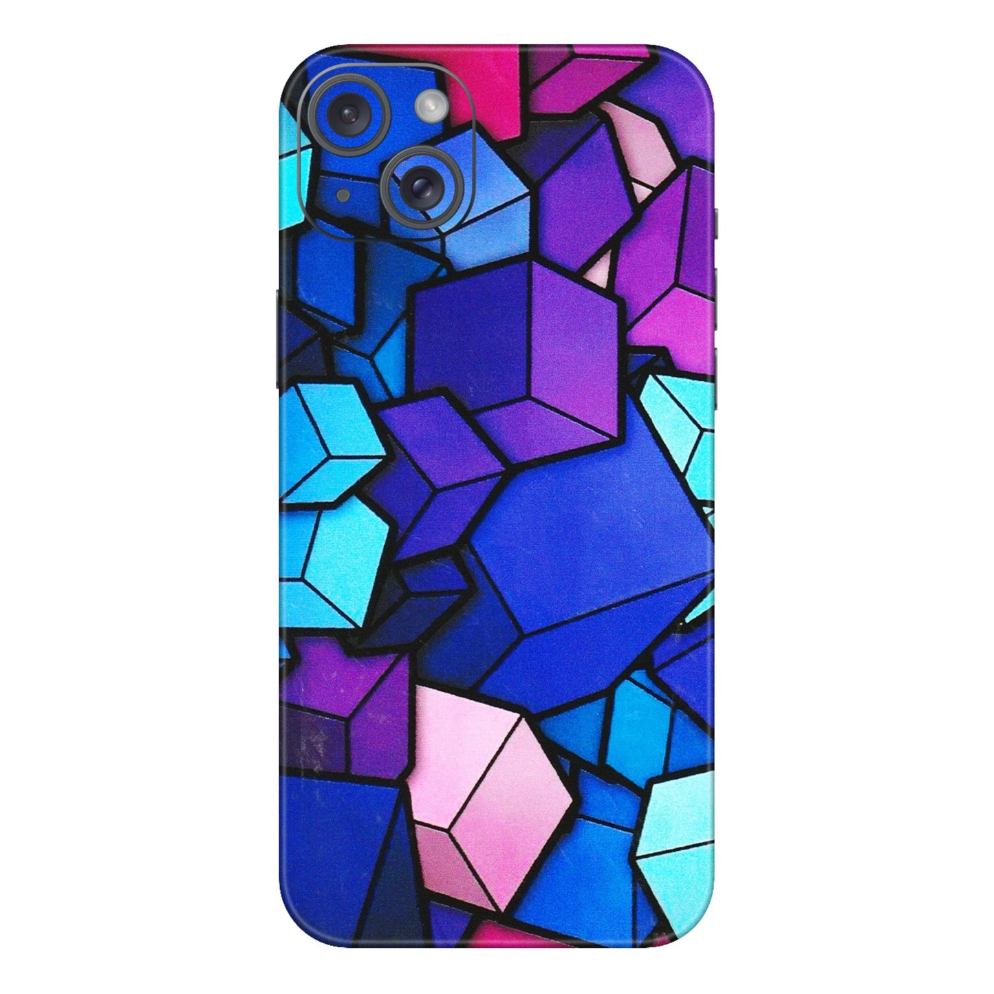 Apple iPhone Skins (All Models) - Cube Doodle - 3D Embossed Finish (L-141) iPhone 15 Plus
