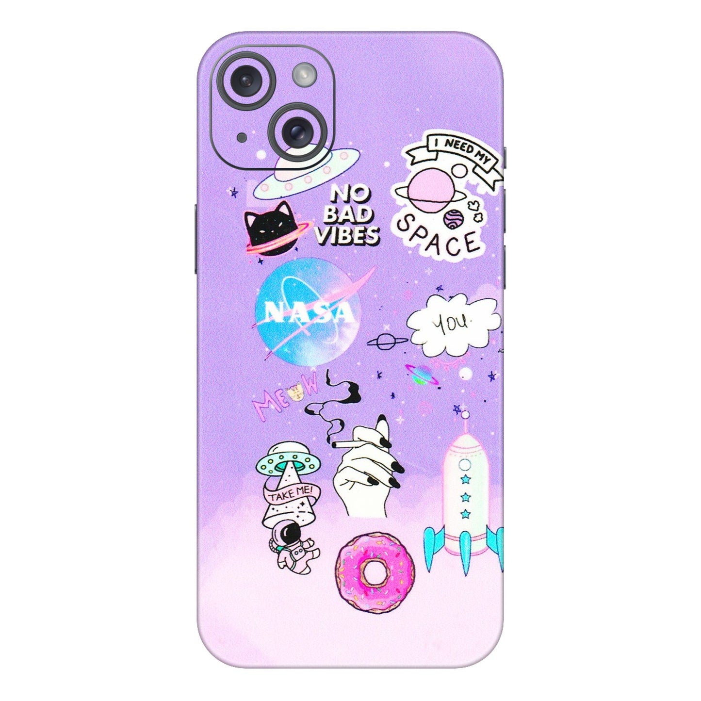 Apple iPhone Skins (All Models) - I Need My Nasa Skin - 3D Embossed Finish (L-149) iPhone 15 Plus