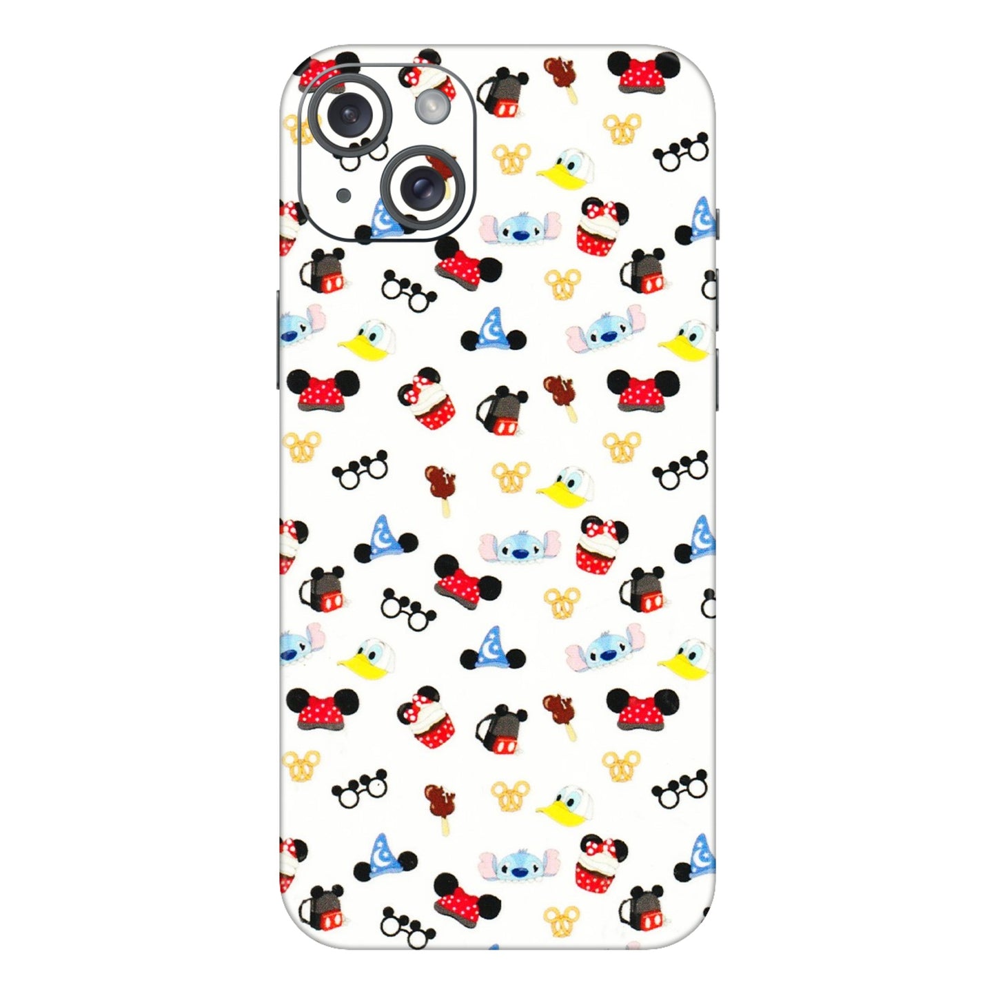 Apple iPhone Skins (All Models) - Minnie Mouse & Donald Doodles s - 3D Embossed Finish (L-194) iPhone 15 Plus
