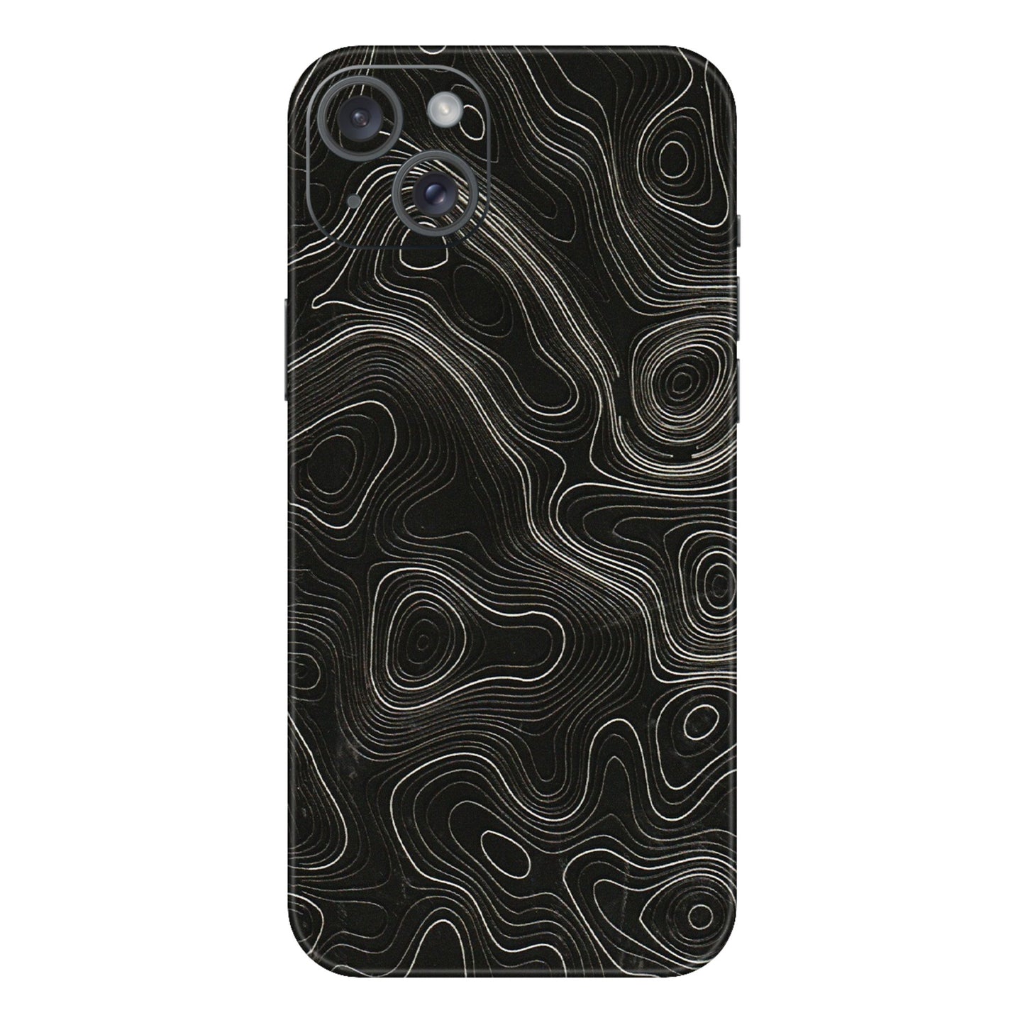 Apple iPhone Skins (All Models) - Black Swirl - 3D Embossed Finish (L-196) iPhone 15 Plus
