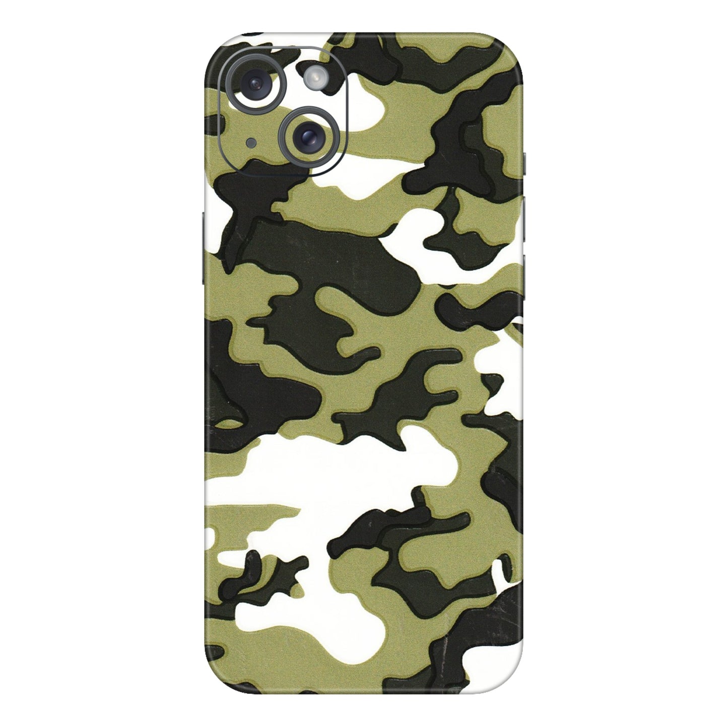 Apple iPhone Skins (All Models) - Camouflages White And Green - 3D Embossed Finish (L-243) iPhone 15 Plus
