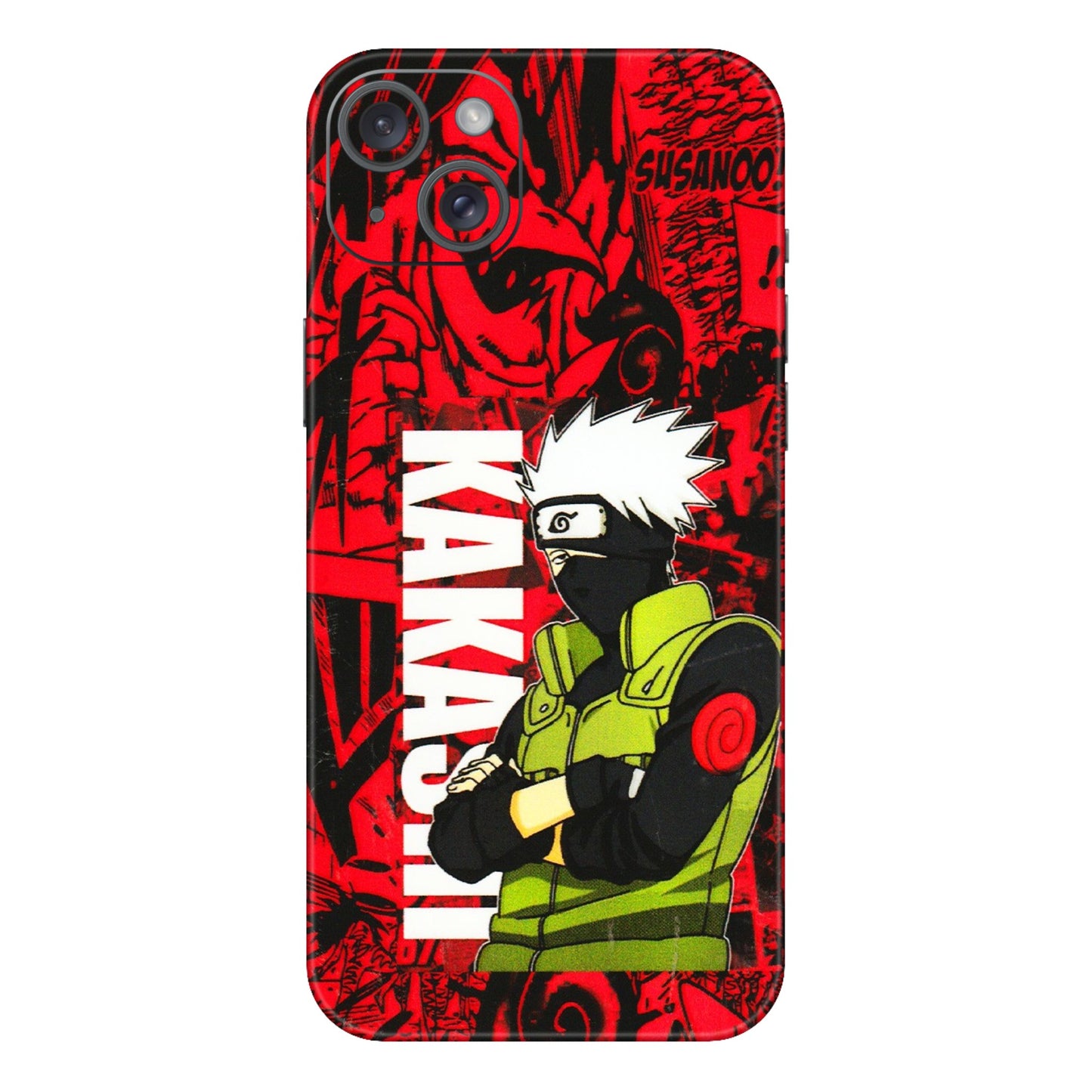 Apple iPhone Skins (All Models) - Kakashi Red Anime - 3D Embossed Finish (L-251) iPhone 15 Plus