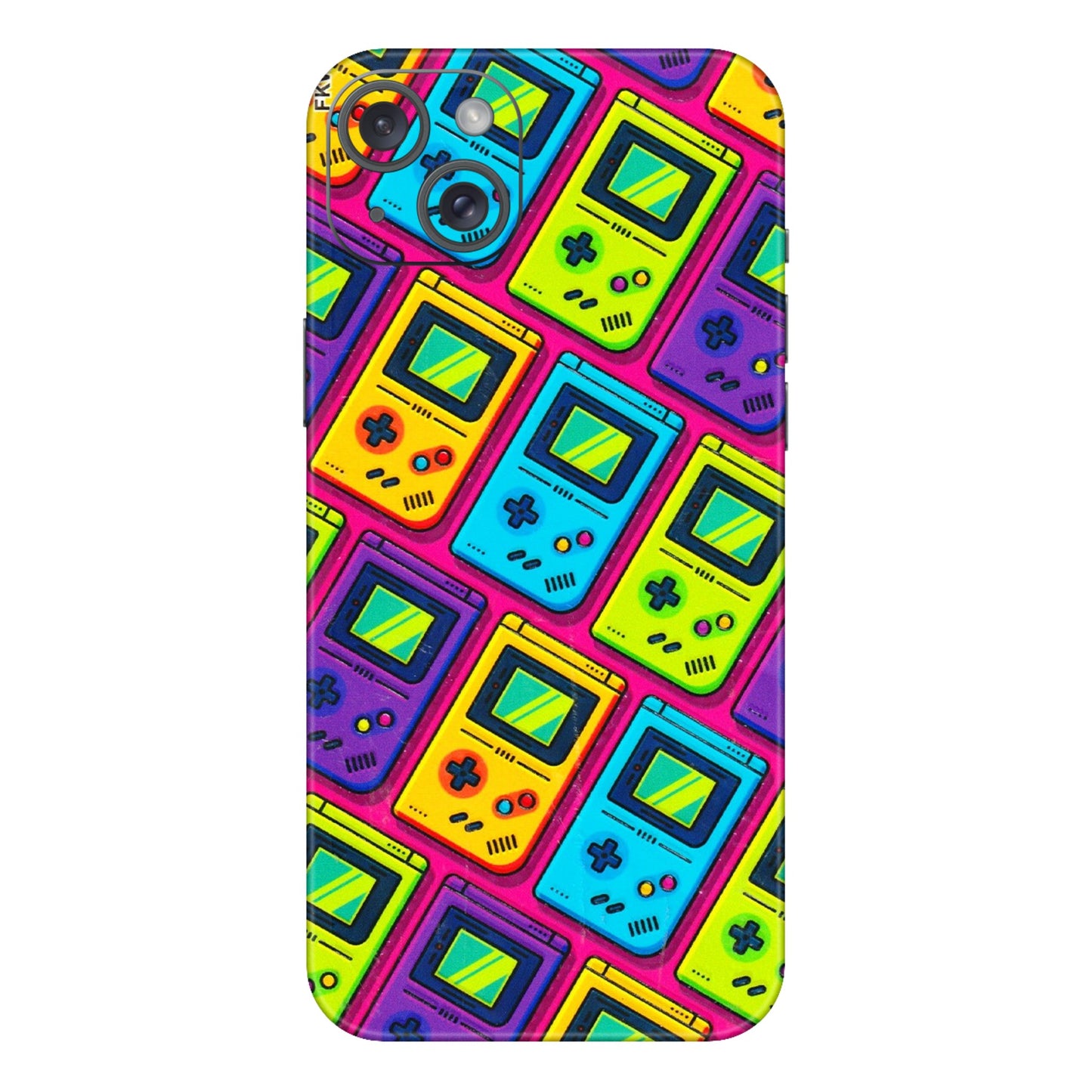 Apple iPhone Skins (All Models) - Gameboy Colourful - 3D Embossed Finish (L-266) iPhone 15 Plus