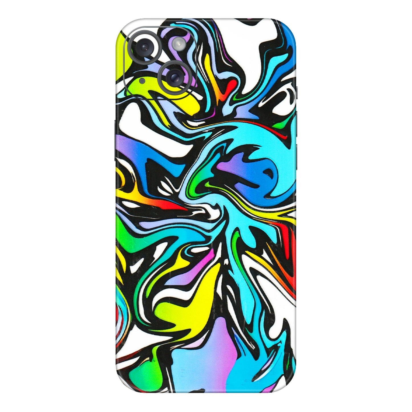 Apple iPhone Skins (All Models) - Abstract Colour Paints - 3D Embossed Finish (L-271) iPhone 15 Plus