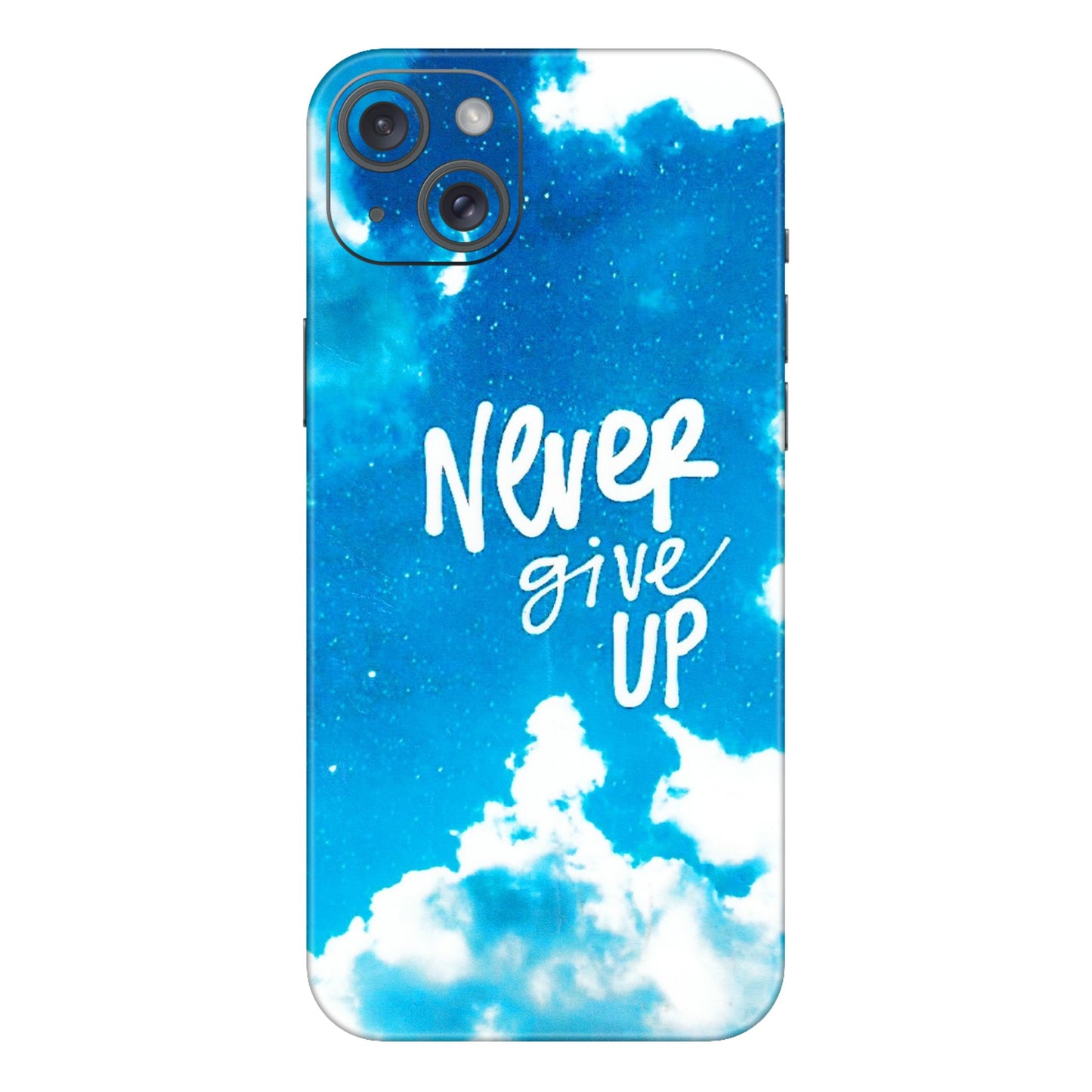 Apple iPhone Skins (All Models) - Never Give Up - 3D Embossed Finish (L-279) iPhone 15 Plus