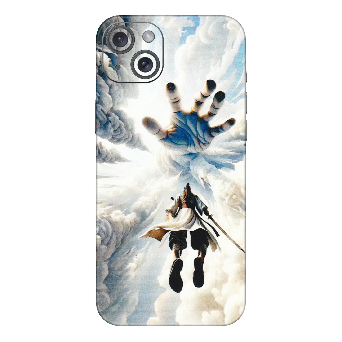 Apple iPhone Skins (All Models) - Big Hand With Monkey King - 3D Embossed Finish (L-323) iPhone 15 Plus