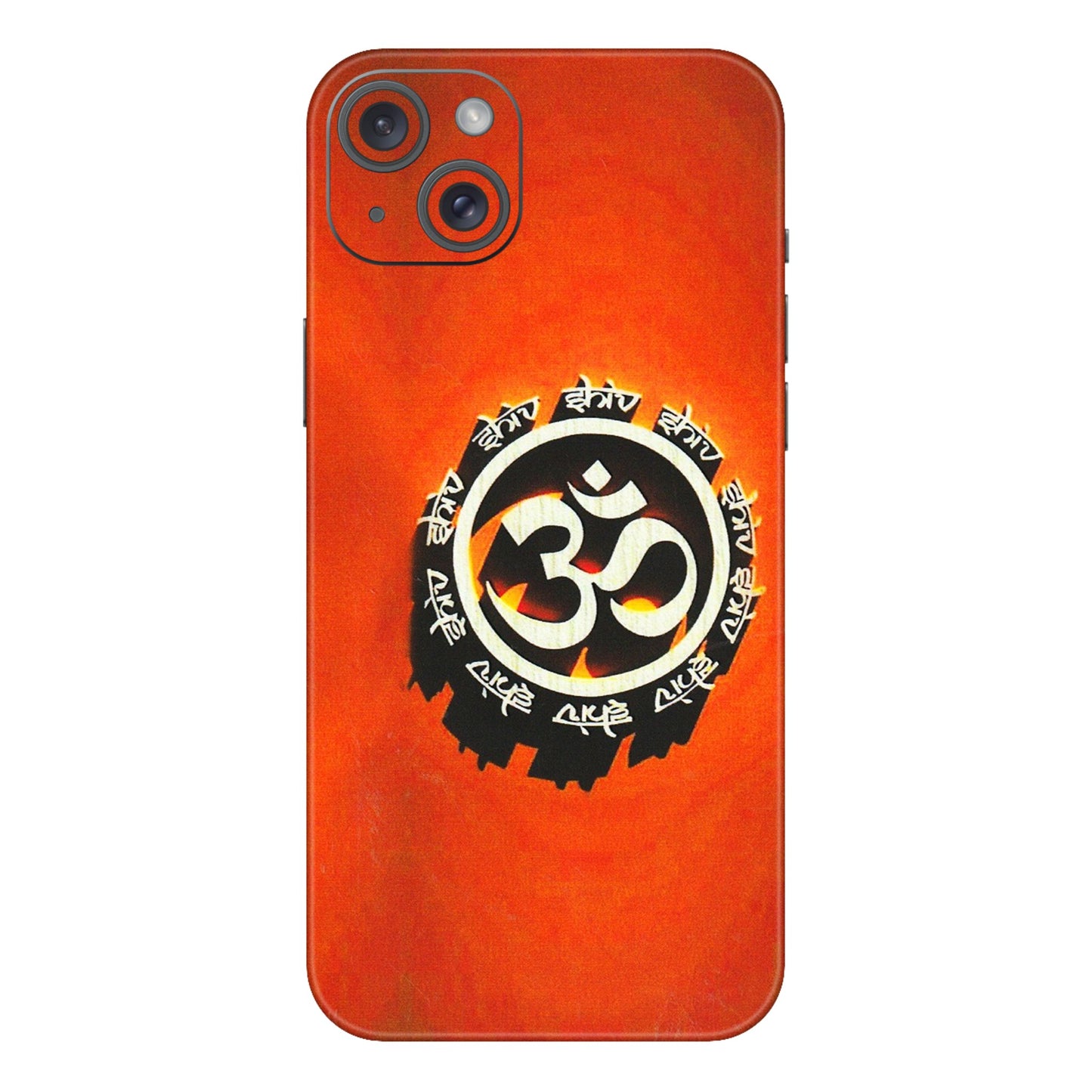 Apple iPhone Skins (All Models) - Aum Shiv Orange - 3D Embossed Finish (L-32) iPhone 15 Plus