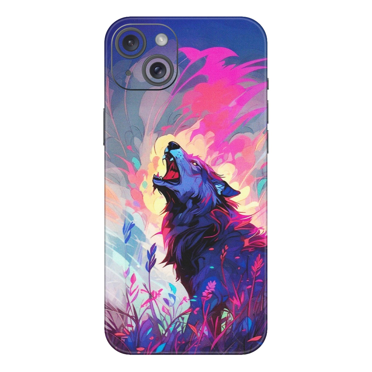 Apple iPhone Skins (All Models) - New Wild Wolf Abstract - Matte Finish (M-125) iPhone 15 Plus