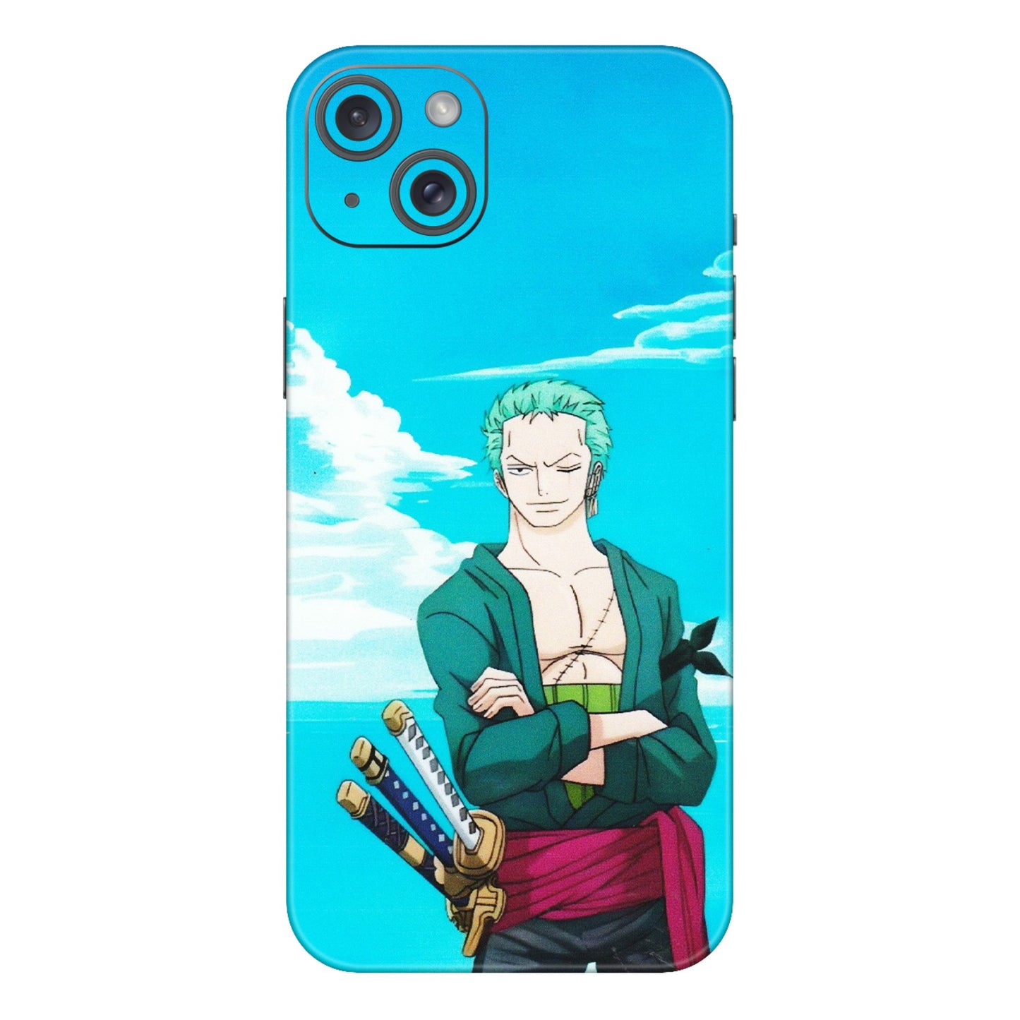 Apple iPhone Skins (All Models) - Cool Swordman Zoro Anime - Matte Finish (M-143) iPhone 15 Plus