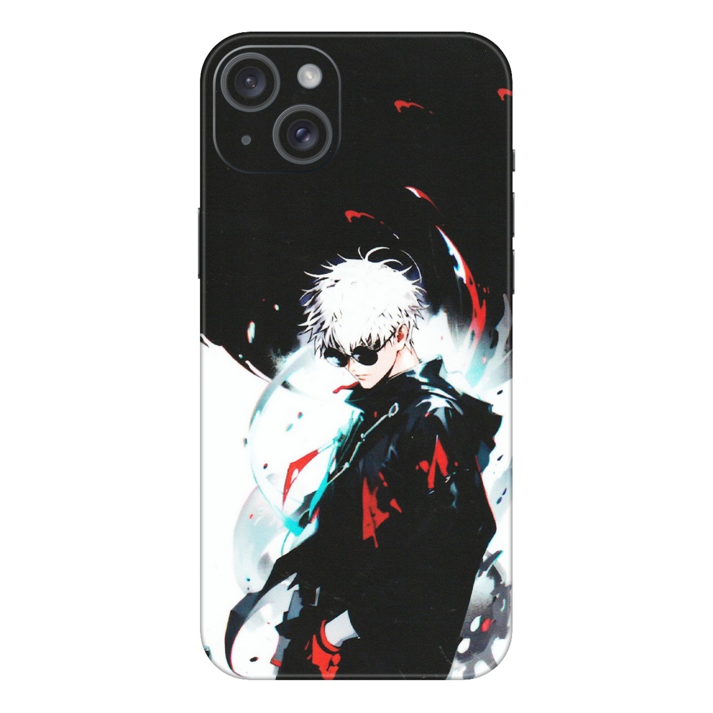 Apple iPhone Skins (All Models) - Gojo Powerful Charater Kaisen Anime - Matte Finish (M-144) iPhone 15 Plus