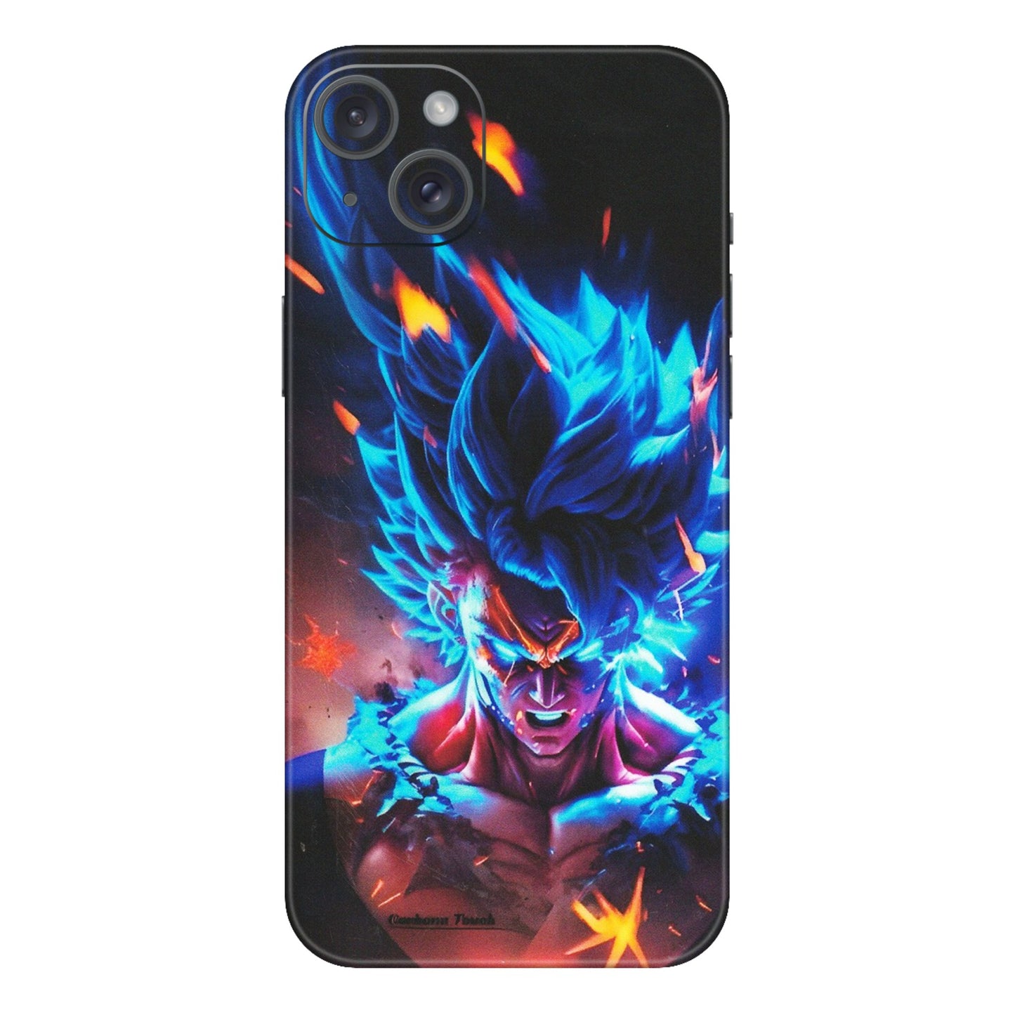 Apple iPhone Skins (All Models) - Angry Goku Dragon Ball Anime - Matte Finish (M-150) iPhone 15 Plus
