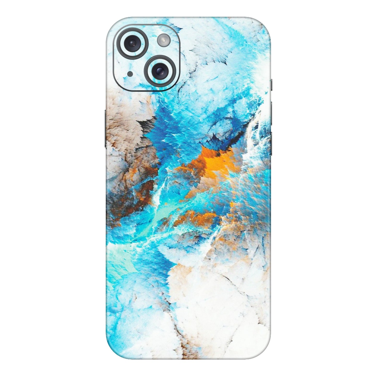 Apple iPhone Skins (All Models) - Blue Waves Abstract - Matte Finish (M-19) iPhone 15 Plus