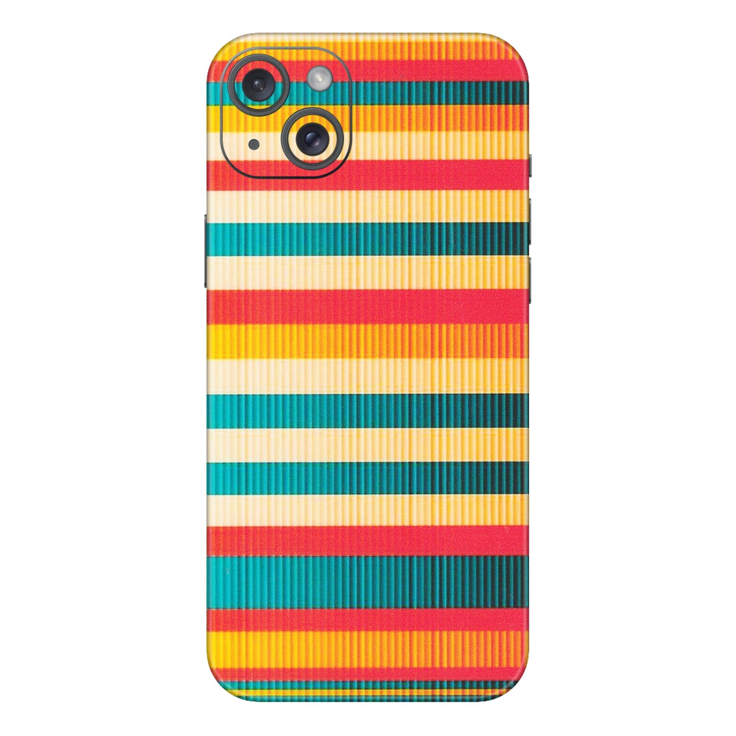 Apple iPhone Skins (All Models) - Colourful Stripes Soothing Effect - Matte Finish (M-86) iPhone 15 Plus