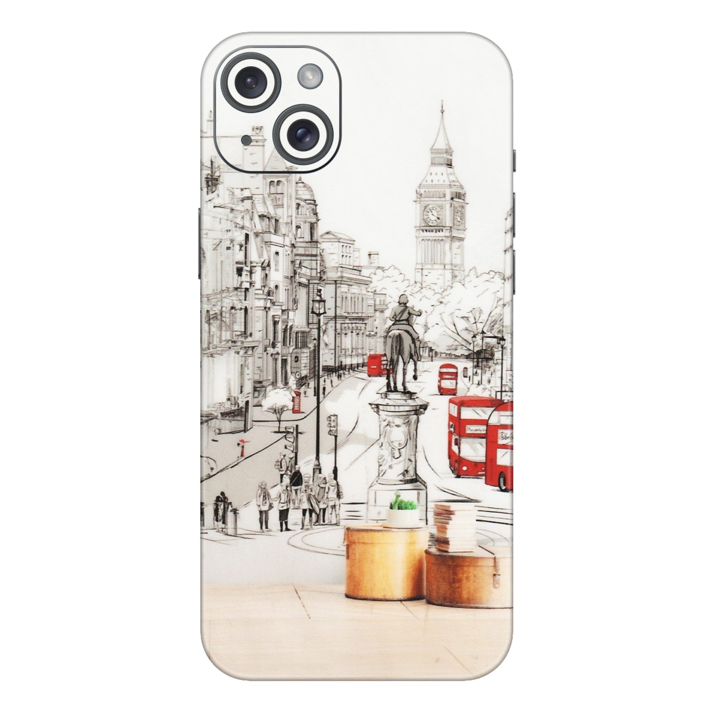 Apple iPhone Skins (All Models) - London Street - Transparent Finish (T-02) iPhone 15 Plus