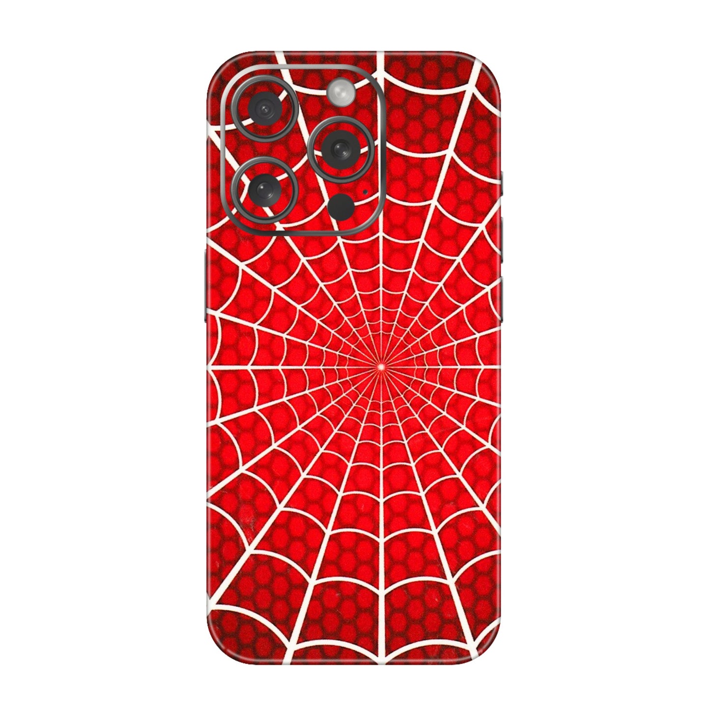 Apple iPhone Skins (All Models) - Classic Spidey Web - 3D Embossed Finish (L-115) iPhone 15 Pro
