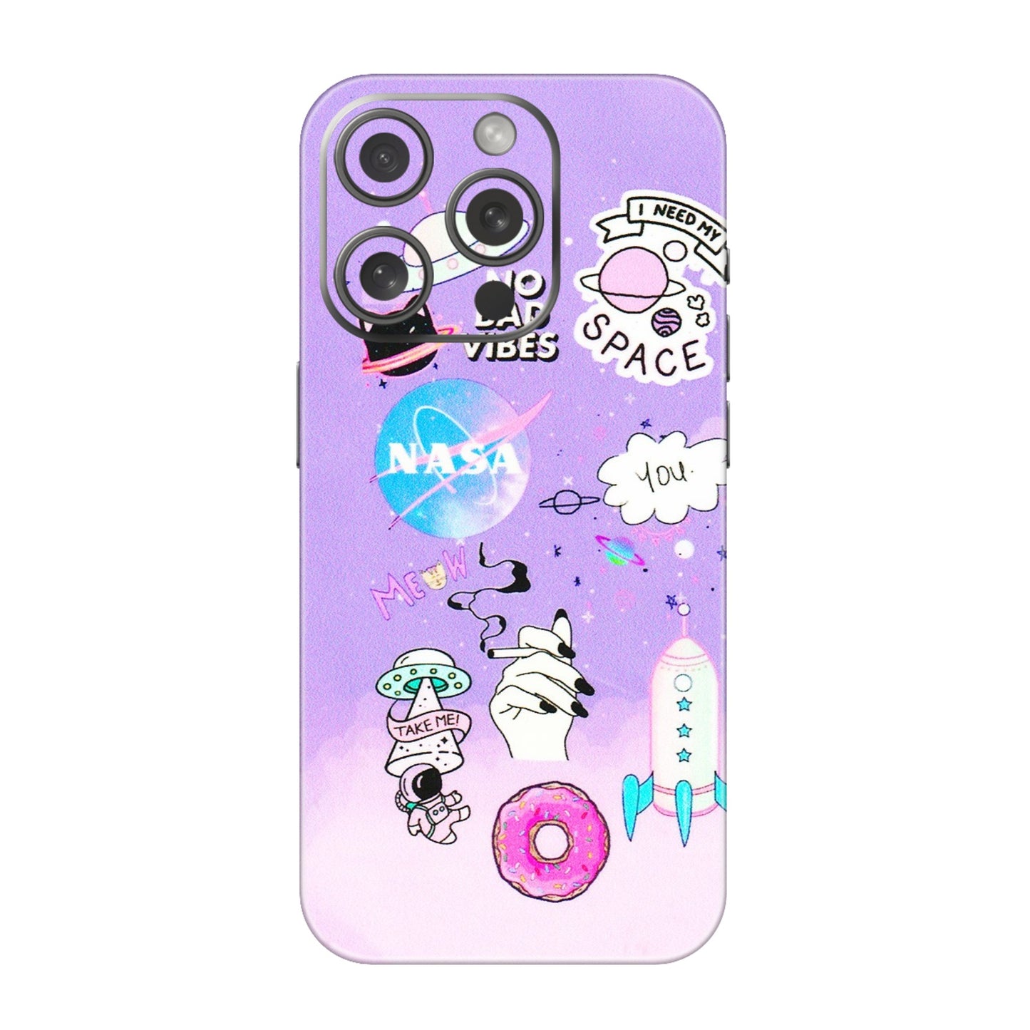 Apple iPhone Skins (All Models) - I Need My Nasa Skin - 3D Embossed Finish (L-149) iPhone 15 Pro