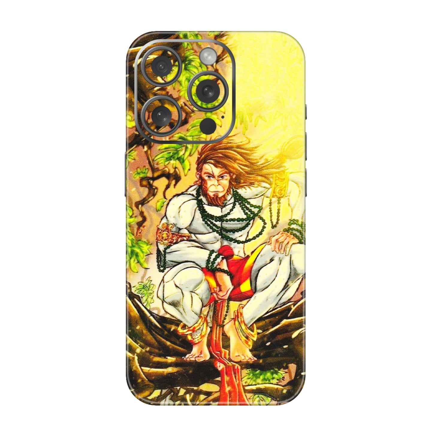 Apple iPhone Skins (All Models) - Lord Hanuman - 3D Embossed Finish (L-152) iPhone 15 Pro