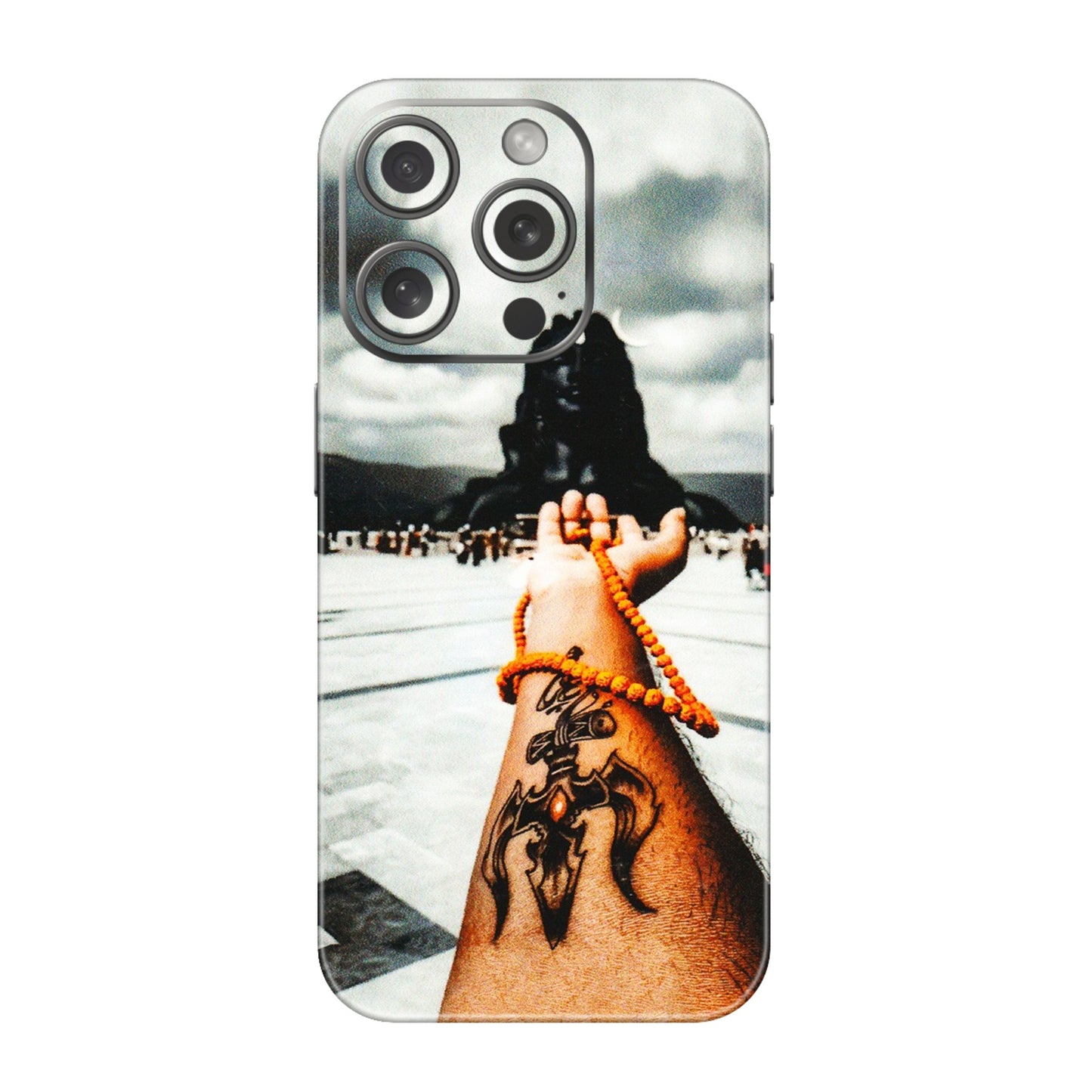 Apple iPhone Skins (All Models) - Jai Adiyogi Mahakaal - 3D Embossed Finish (L-164) iPhone 15 Pro