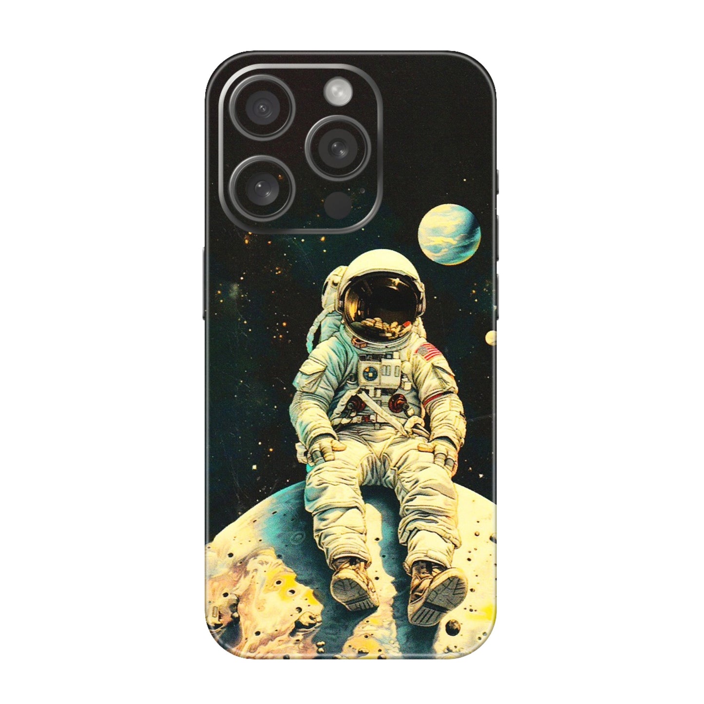 Apple iPhone Skins (All Models) - Astronaut in Space - 3D Embossed Finish (L-16) iPhone 15 Pro