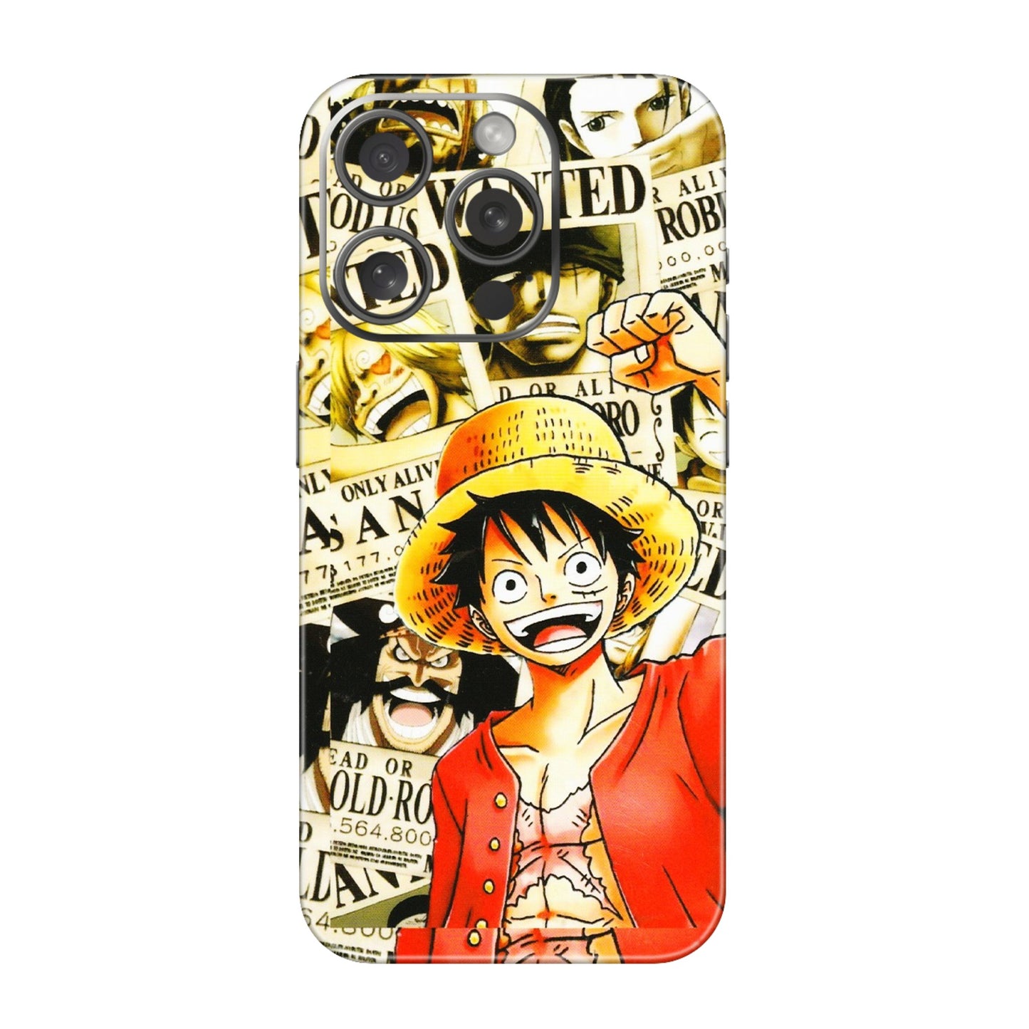 Apple iPhone Skins (All Models) - Luffy Anime - 3D Embossed Finish (L-177) iPhone 15 Pro