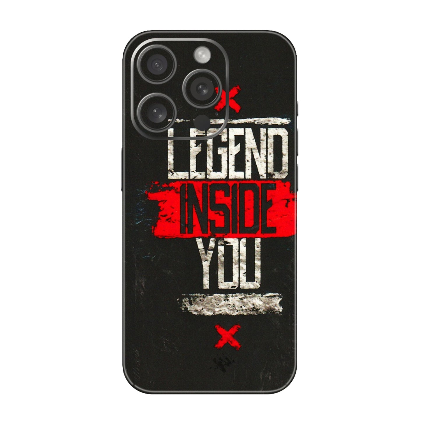 Apple iPhone Skins (All Models) - Legend Inside You - 3D Embossed Finish (L-186) iPhone 15 Pro
