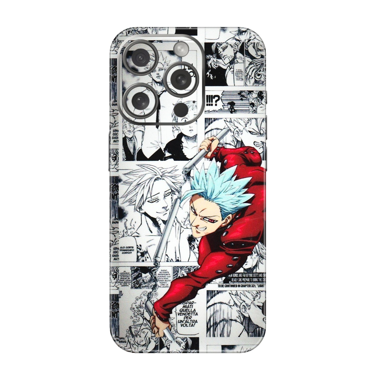 Apple iPhone Skins (All Models) - Anime Comic - 3D Embossed Finish (L-192) iPhone 15 Pro
