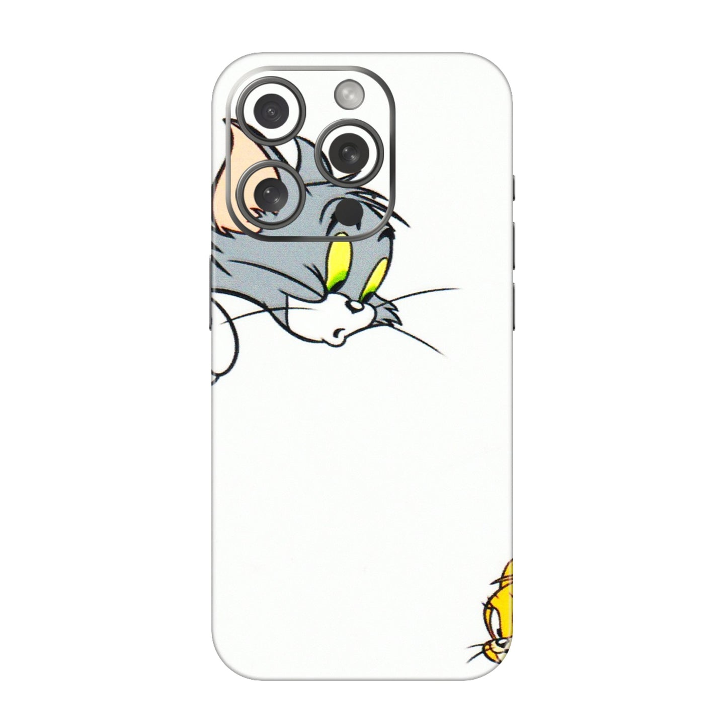 Apple iPhone Skins (All Models) - Cute Tom And Jerry - 3D Embossed Finish (L-220) iPhone 15 Pro