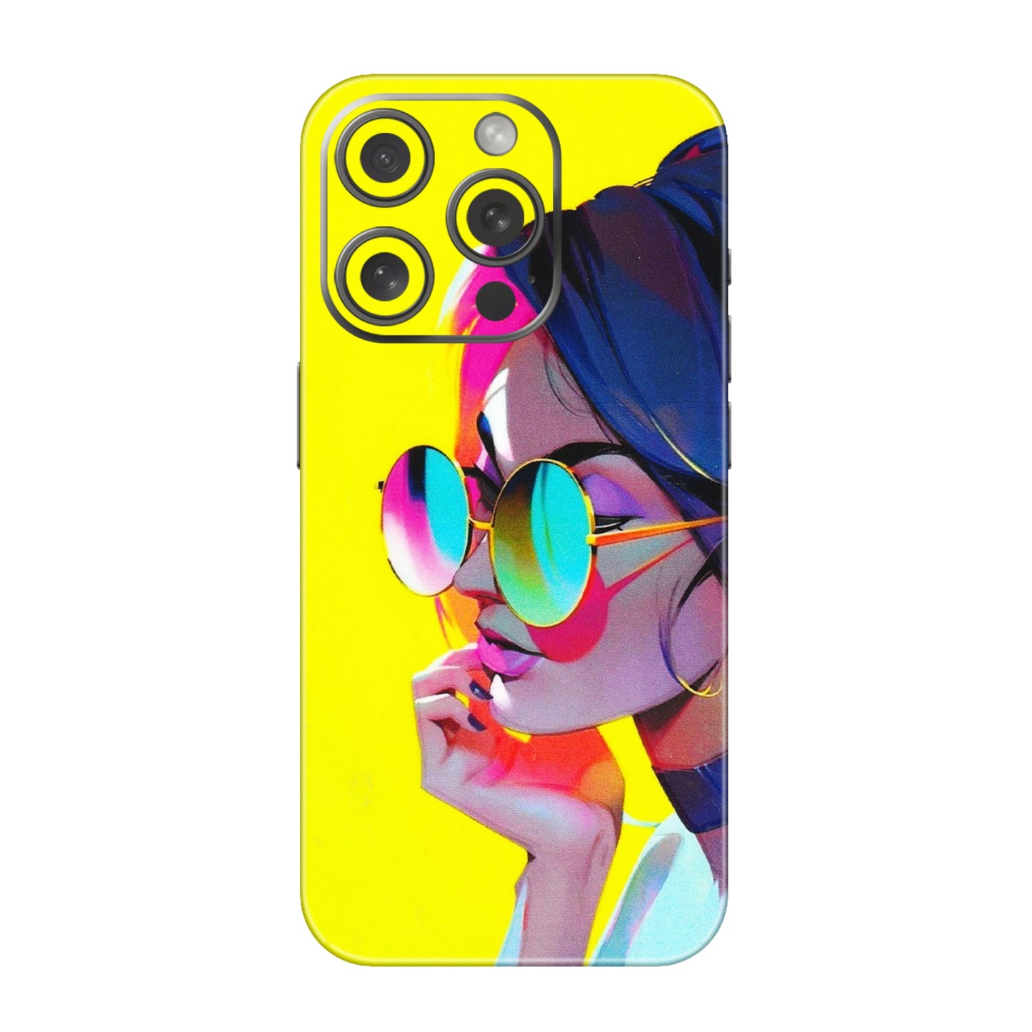 Apple iPhone Skins (All Models) - Bold Stylish Girl - 3D Embossed Finish (L-222) iPhone 15 Pro