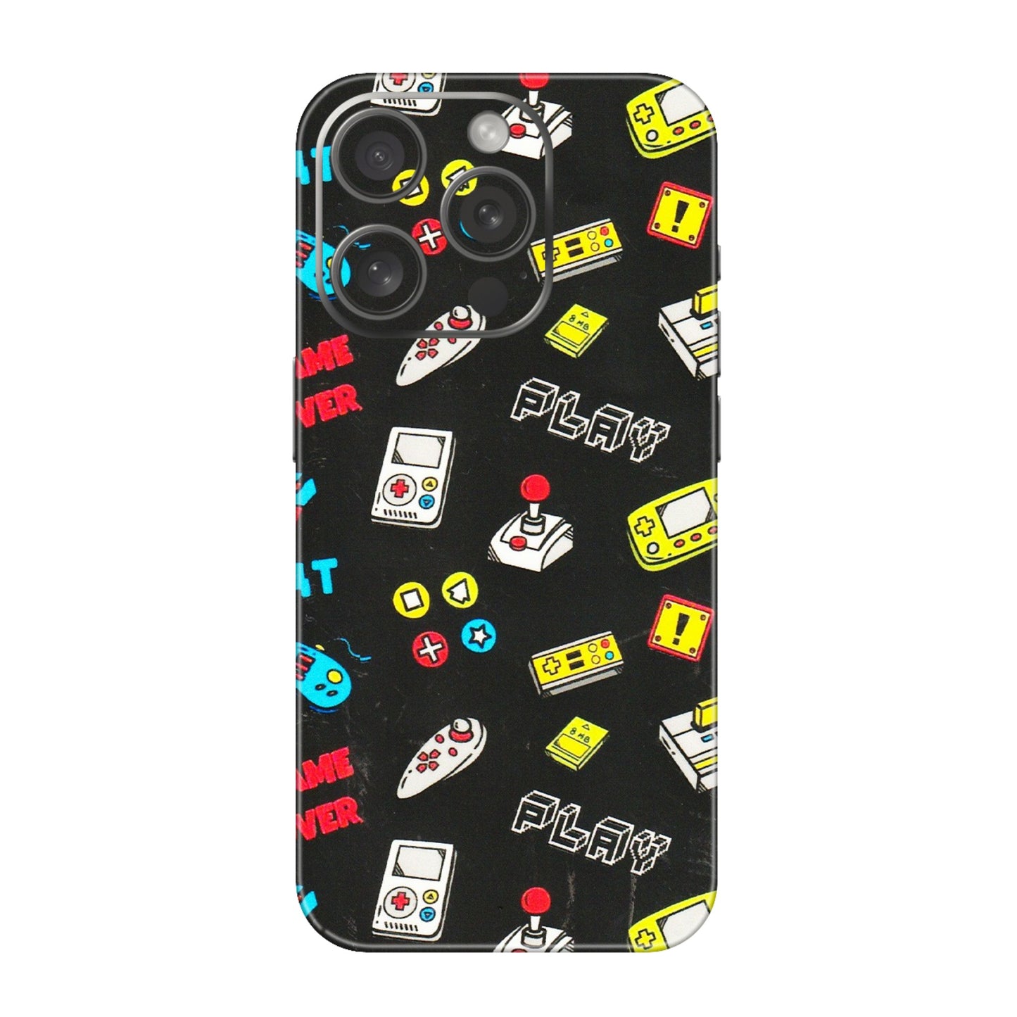 Apple iPhone Skins (All Models) - Gaming Doodles - 3D Embossed Finish (L-224) iPhone 15 Pro