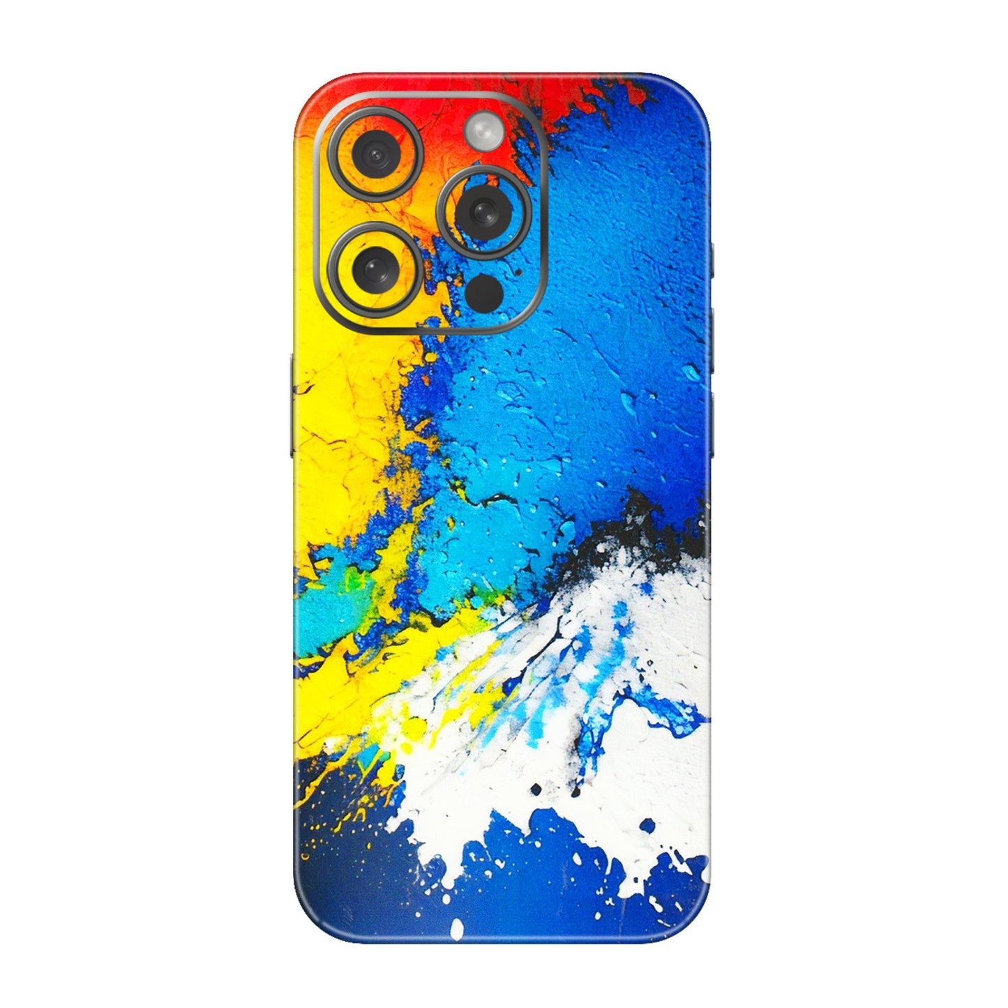 Apple iPhone Skins (All Models) - Acrylic Paint Spill - 3D Embossed Finish (L-229) iPhone 15 Pro