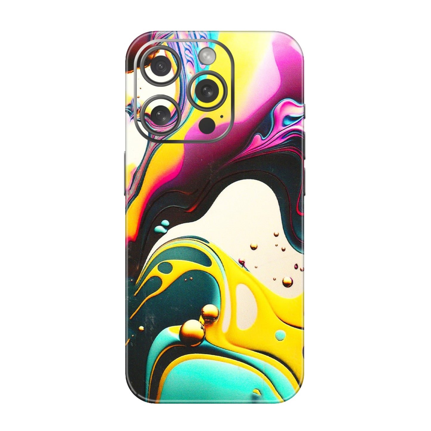 Apple iPhone Skins (All Models) - Multicolor Abstract pattern - 3D Embossed Finish (L-254) iPhone 15 Pro