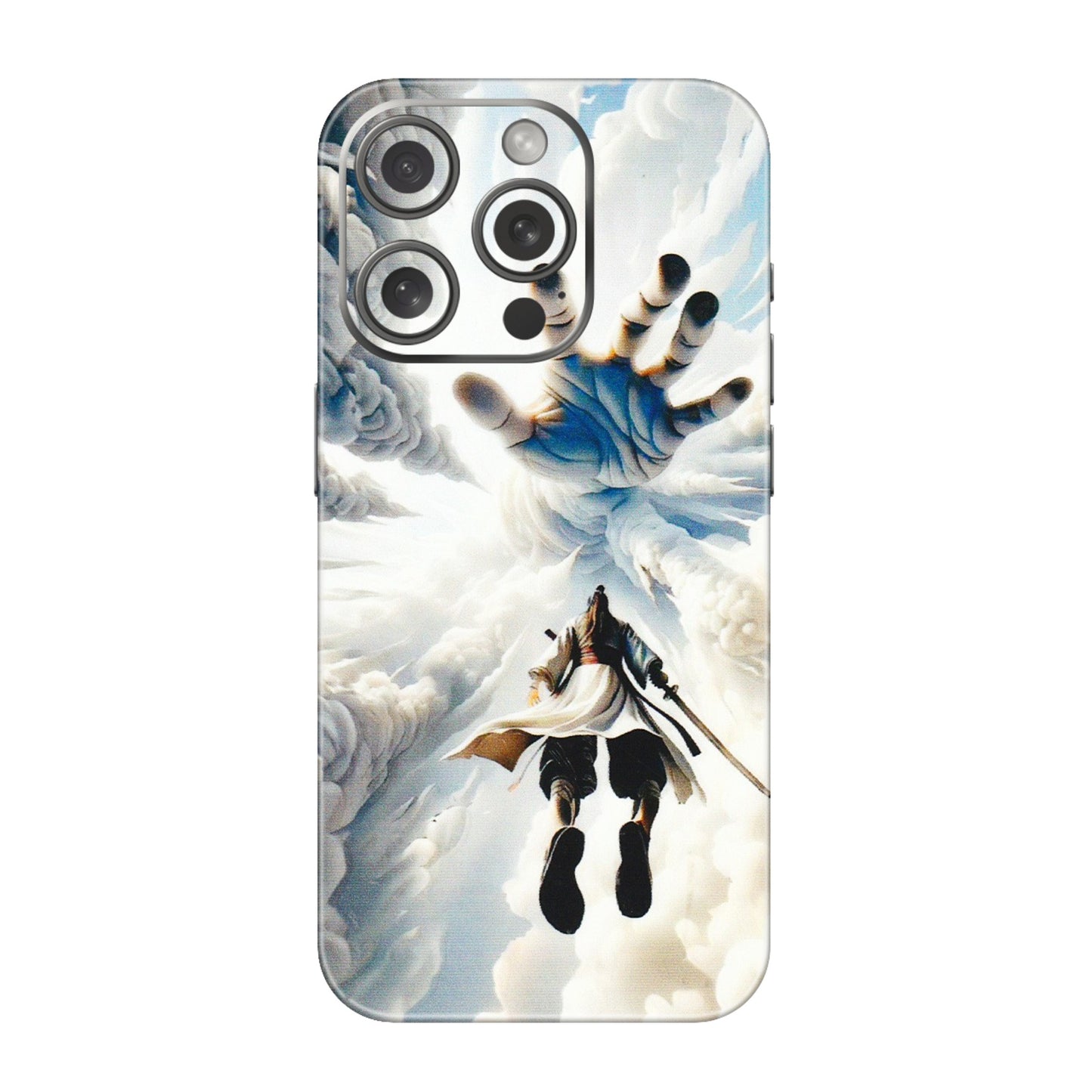 Apple iPhone Skins (All Models) - Big Hand With Monkey King - 3D Embossed Finish (L-323) iPhone 15 Pro