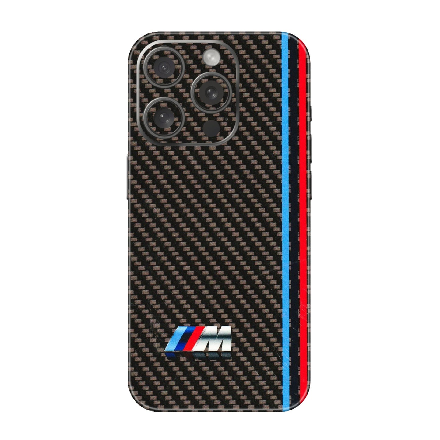 Apple iPhone Skins (All Models) - BM Carbon Fiber Feels - 3D Embossed Finish (L-38) iPhone 15 Pro