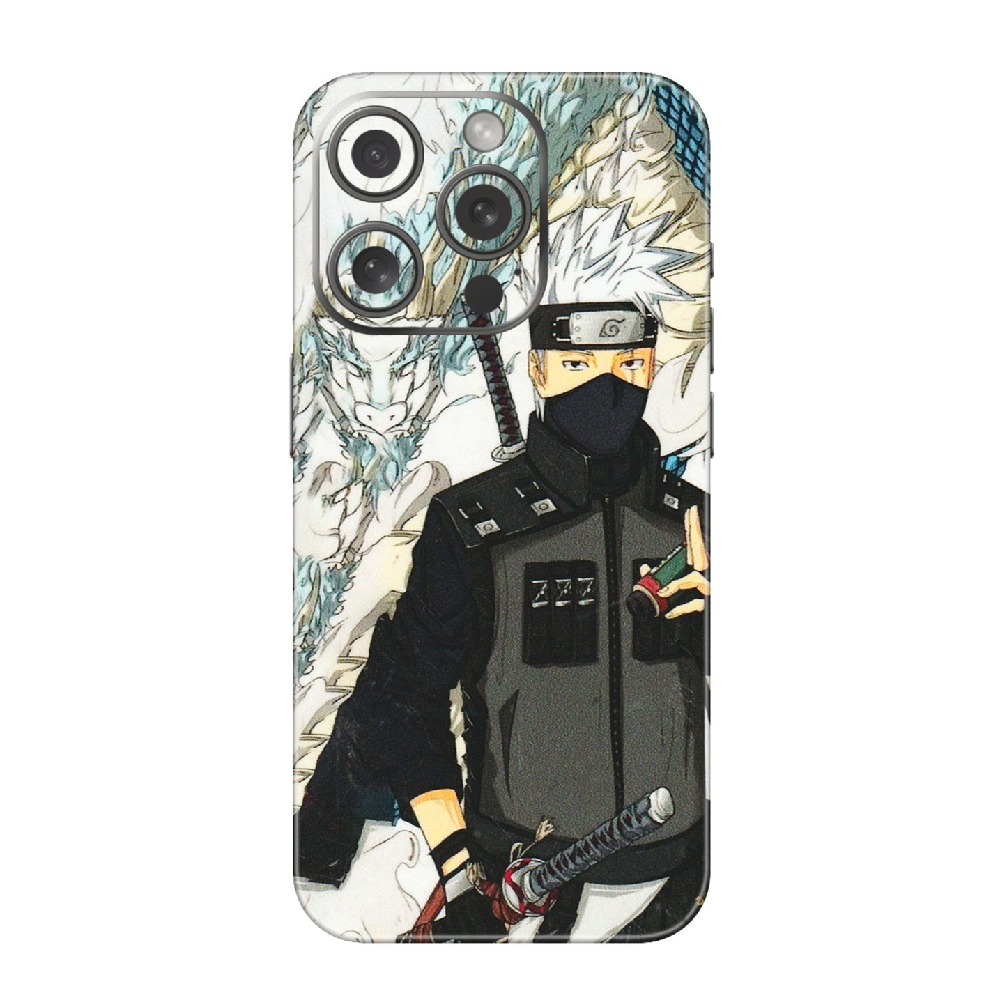 Apple iPhone Skins (All Models) - Kakashi Hatake Naruto Anime - 3D Embossed Finish (L-46) iPhone 15 Pro