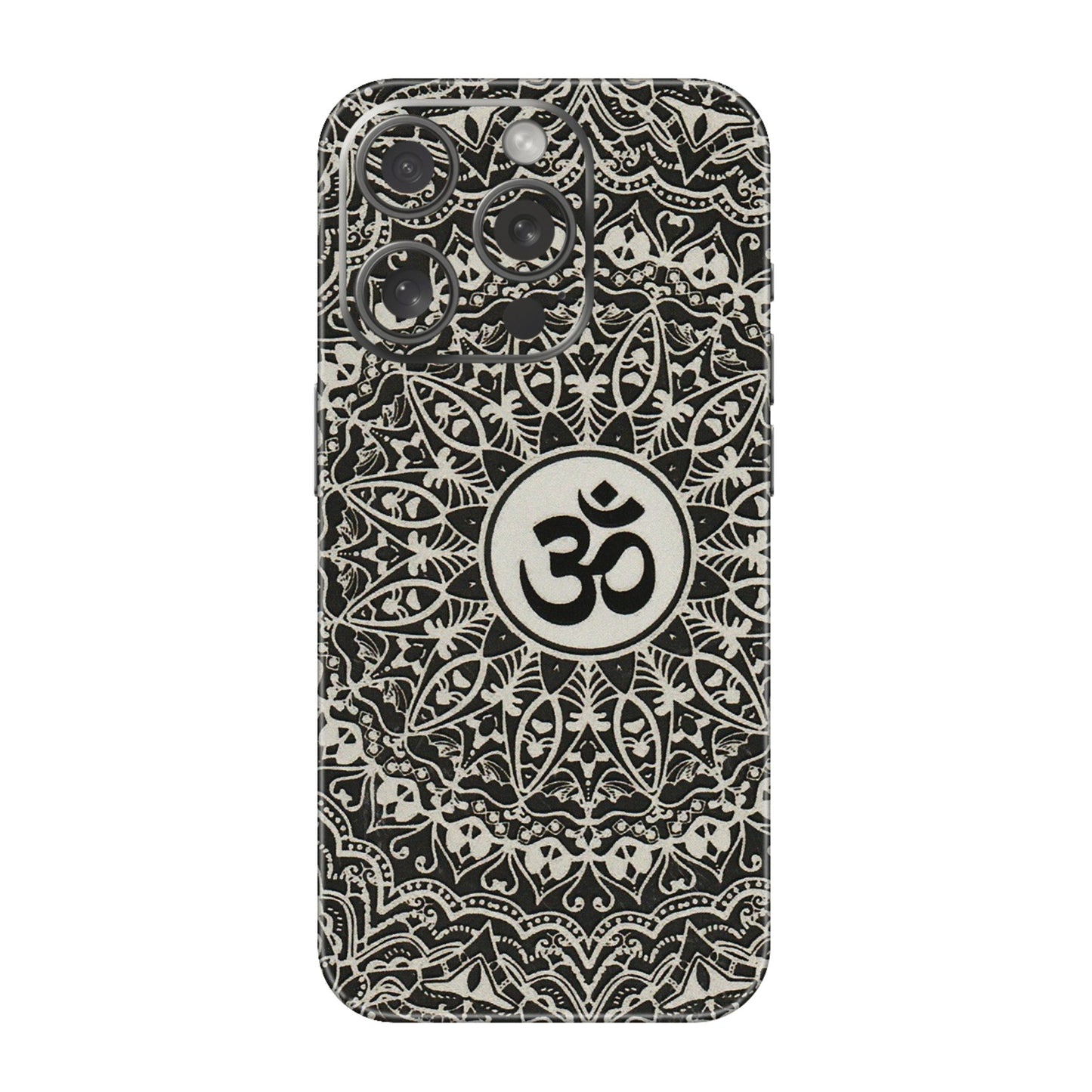 Apple iPhone Skins (All Models) - Aum Elegant Mandala - 3D Embossed Finish (L-62) iPhone 15 Pro