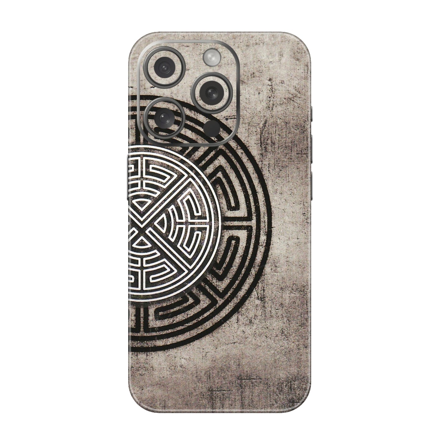 Apple iPhone Skins (All Models) - Mysterious Circular Design - 3D Embossed Finish (L-63) iPhone 15 Pro