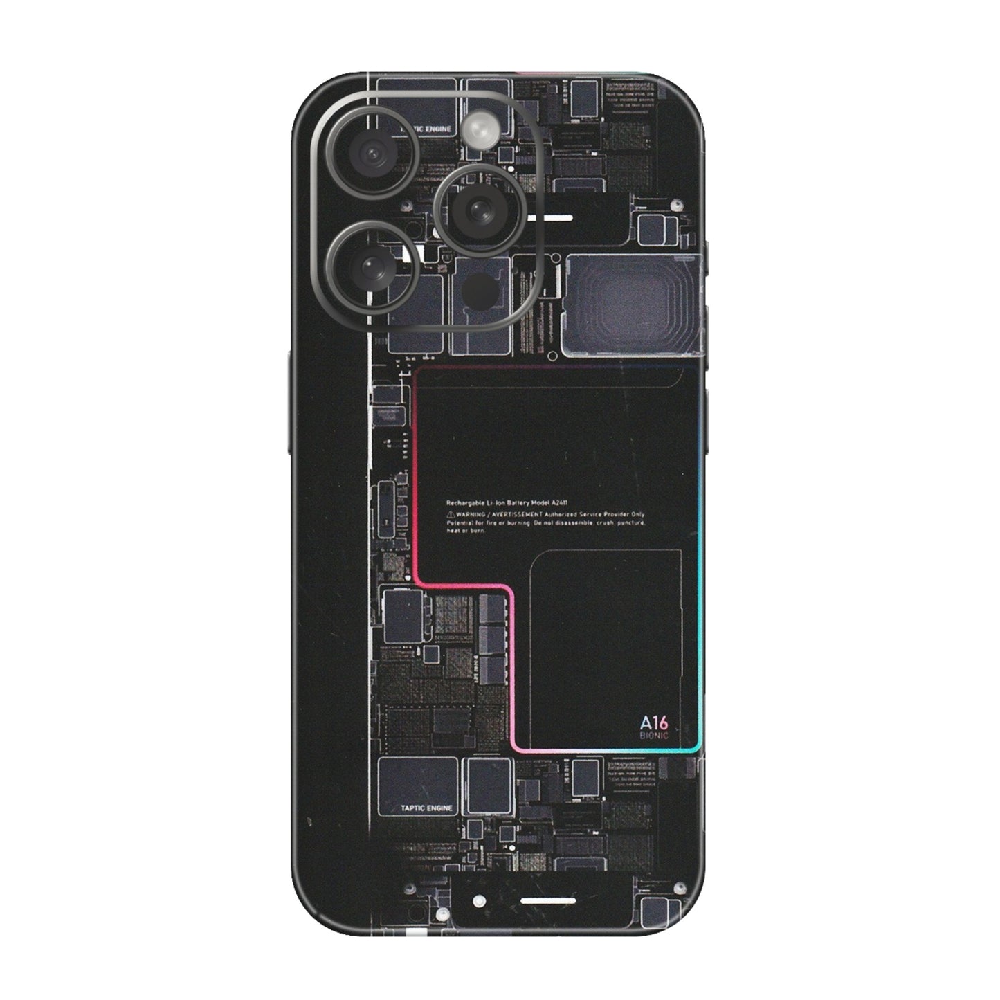 Apple iPhone Skins (All Models) - Motherboard Circuit Layout - Matte Finish (M-117) iPhone 15 Pro