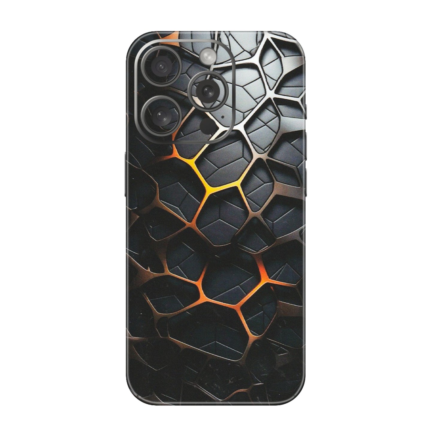 Apple iPhone Skins (All Models) - New Abstract Graphite Tiles - Matte Finish (M-130) iPhone 15 Pro