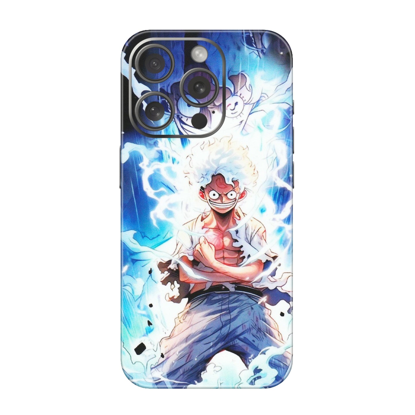 Apple iPhone Skins (All Models) - Blue Thunder Luffy Anime - Matte Finish (M-132) iPhone 15 Pro