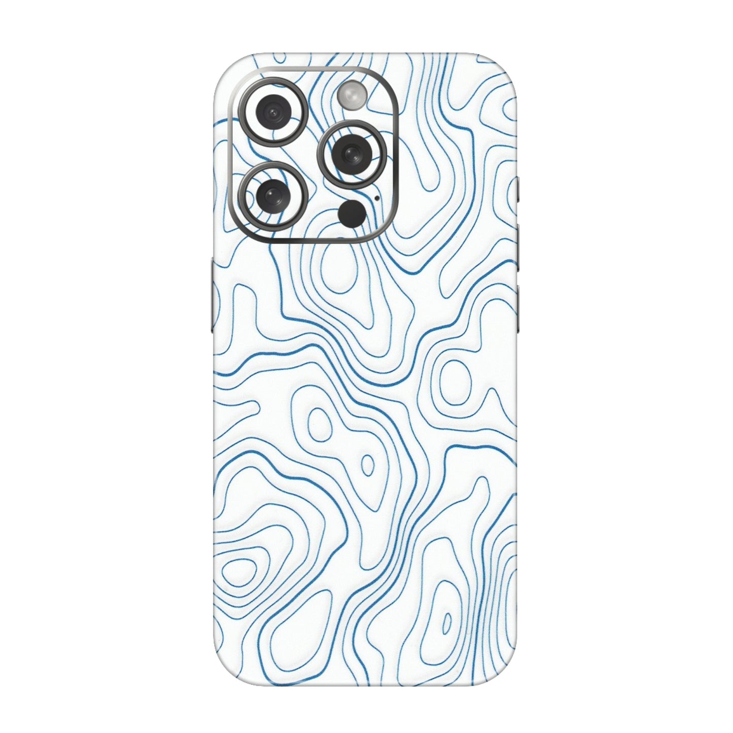 Apple iPhone Skins (All Models) - Blue And White Swirls - Matte Finish (M-139) iPhone 15 Pro
