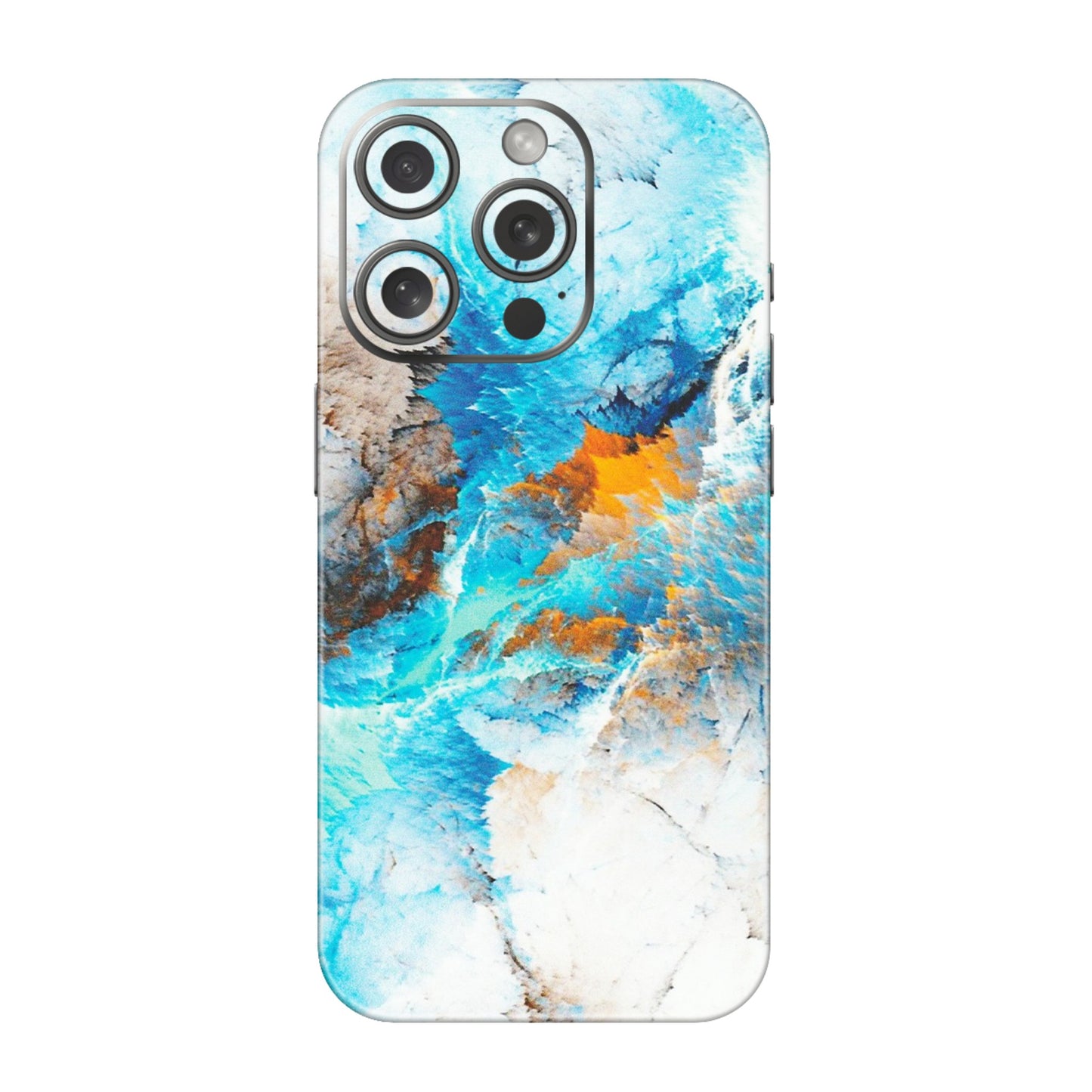 Apple iPhone Skins (All Models) - Blue Waves Abstract - Matte Finish (M-19) iPhone 15 Pro