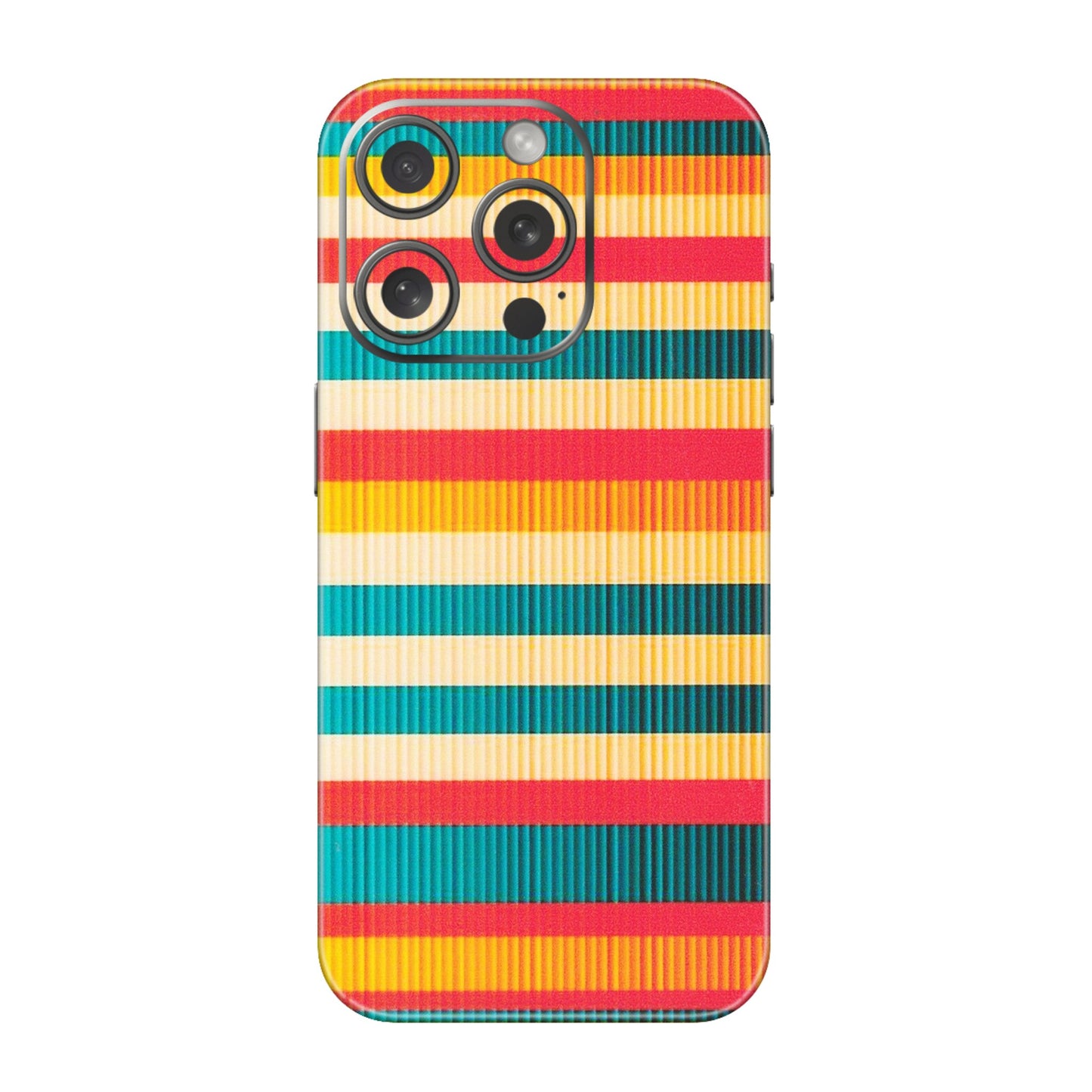 Apple iPhone Skins (All Models) - Colourful Stripes Soothing Effect - Matte Finish (M-86) iPhone 15 Pro